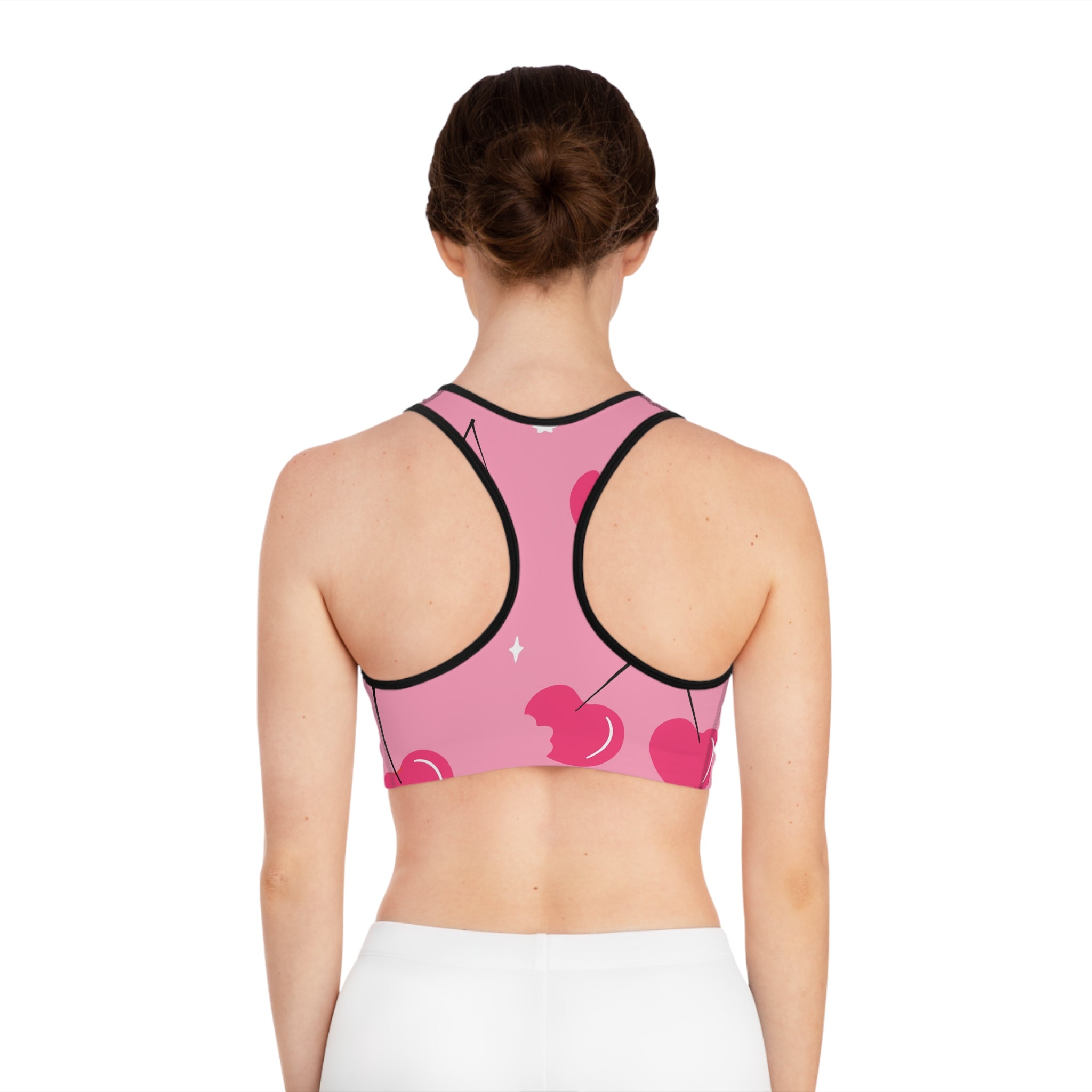 Cherry Graphic Sports Bra