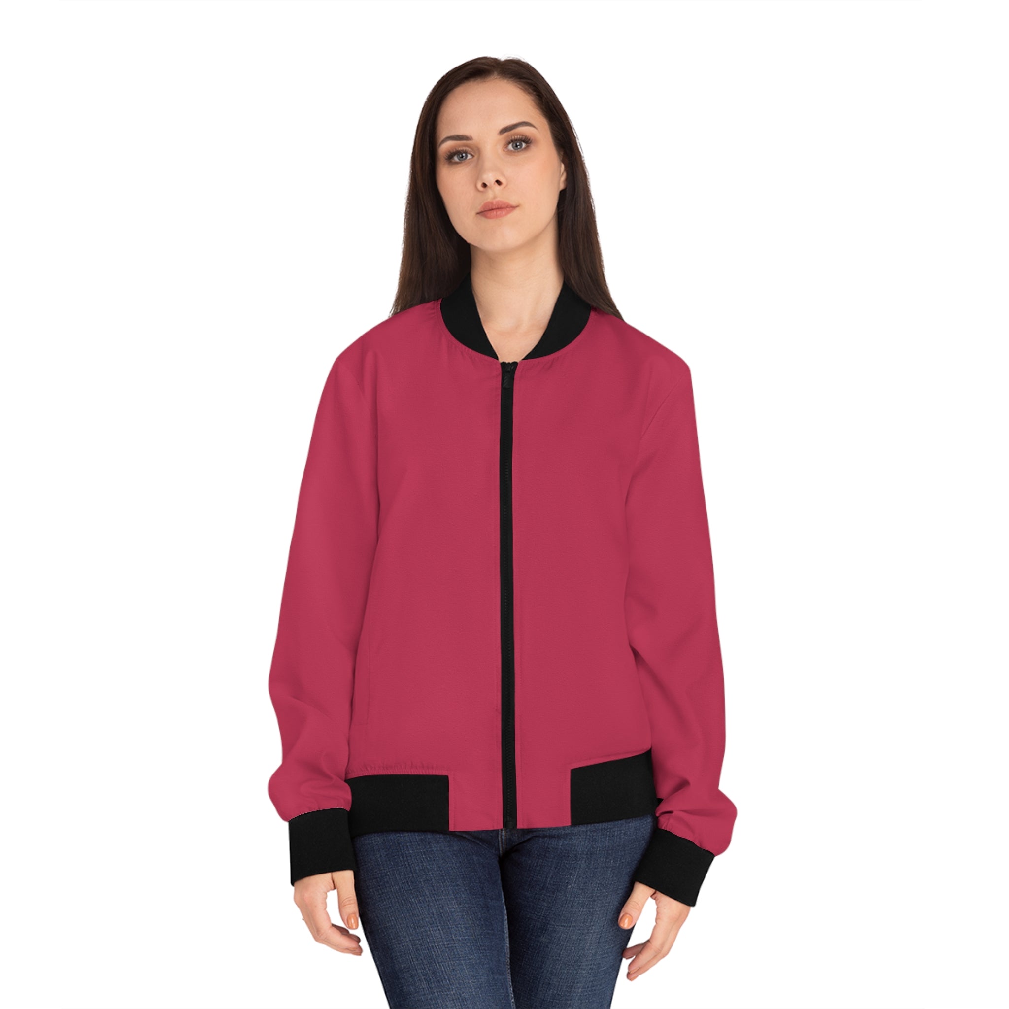 Women's Rose Bomber Jacket — Lightweight Bomber