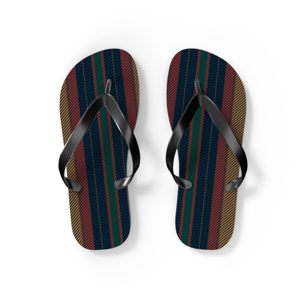 Striped Boho Flip Flops – Casual Summer Beach Sandals