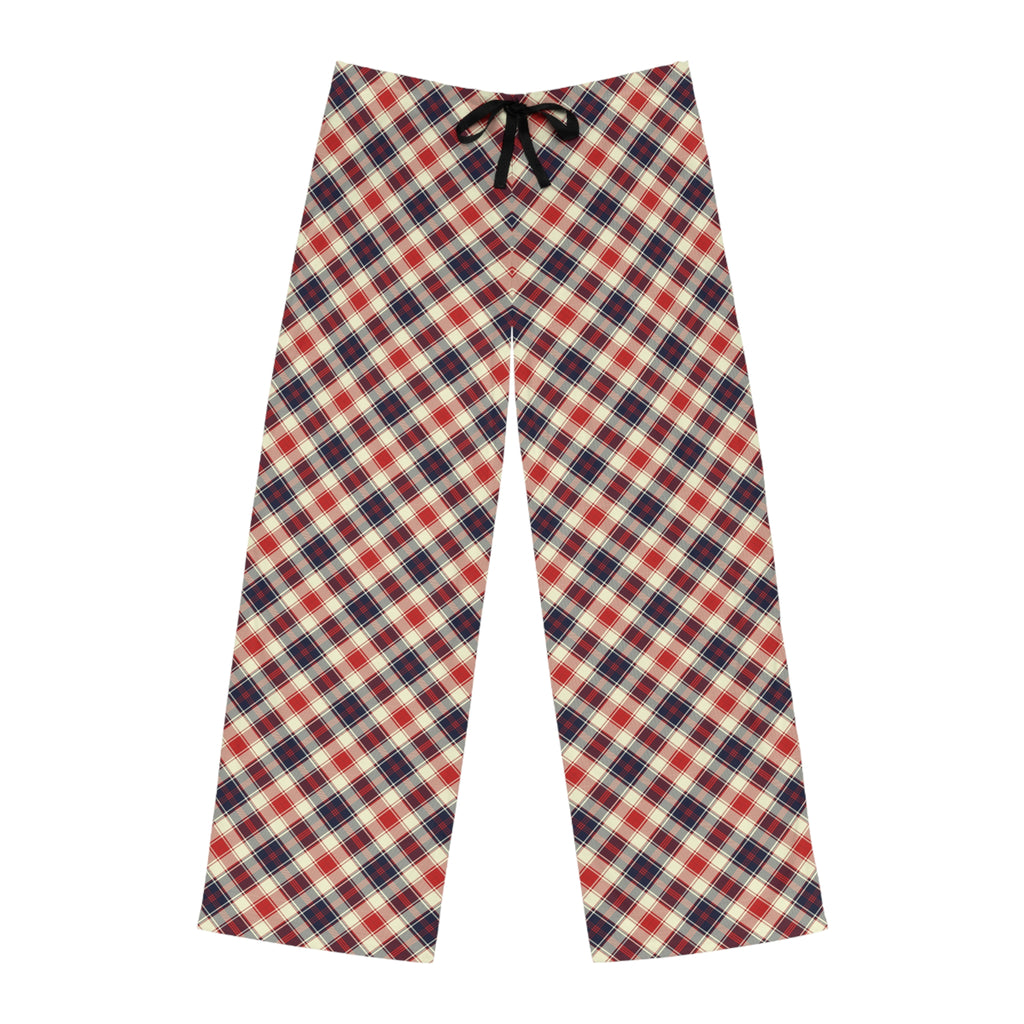 Men's Red & Navy Plaid Pajama Pants - Cozy Lounge Sleepwear