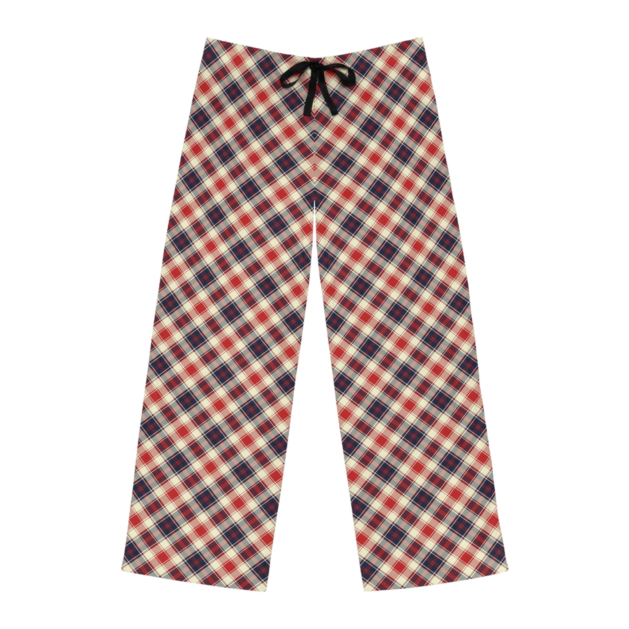 Men's Red & Navy Plaid Pajama Pants - Cozy Lounge Sleepwear
