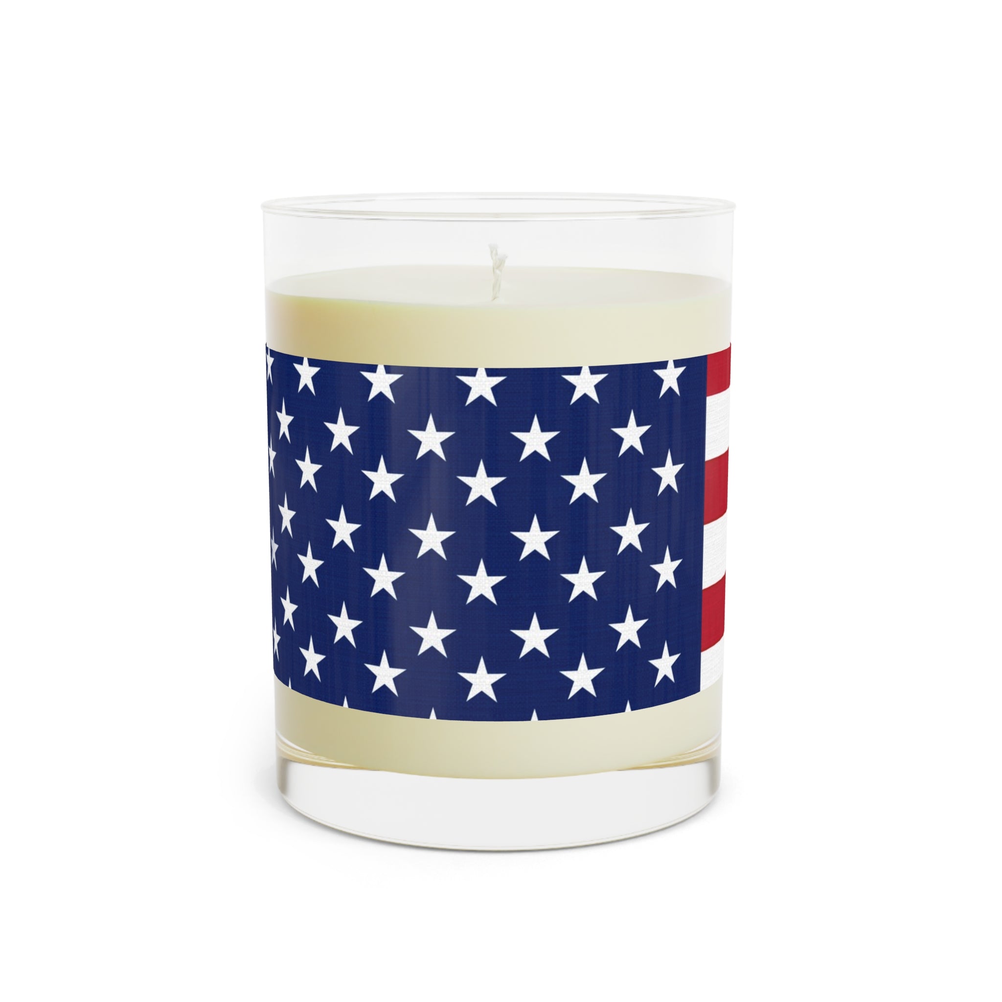 American Flag Candle | 11oz Glass Patriotic USA Stars Stripes