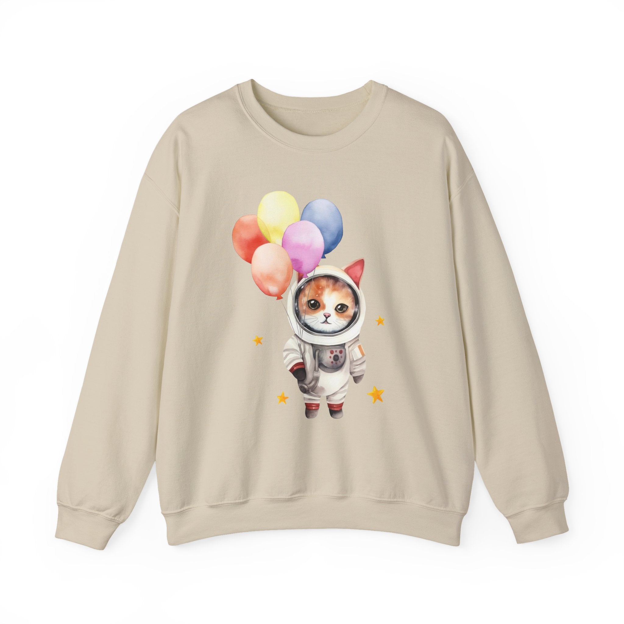 Astronaut Cat with Balloons Sweatshirt