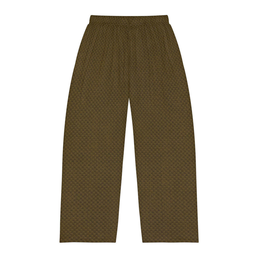 Men's Olive Quilted Pajama Pants — Cozy Lounge Sleepwear