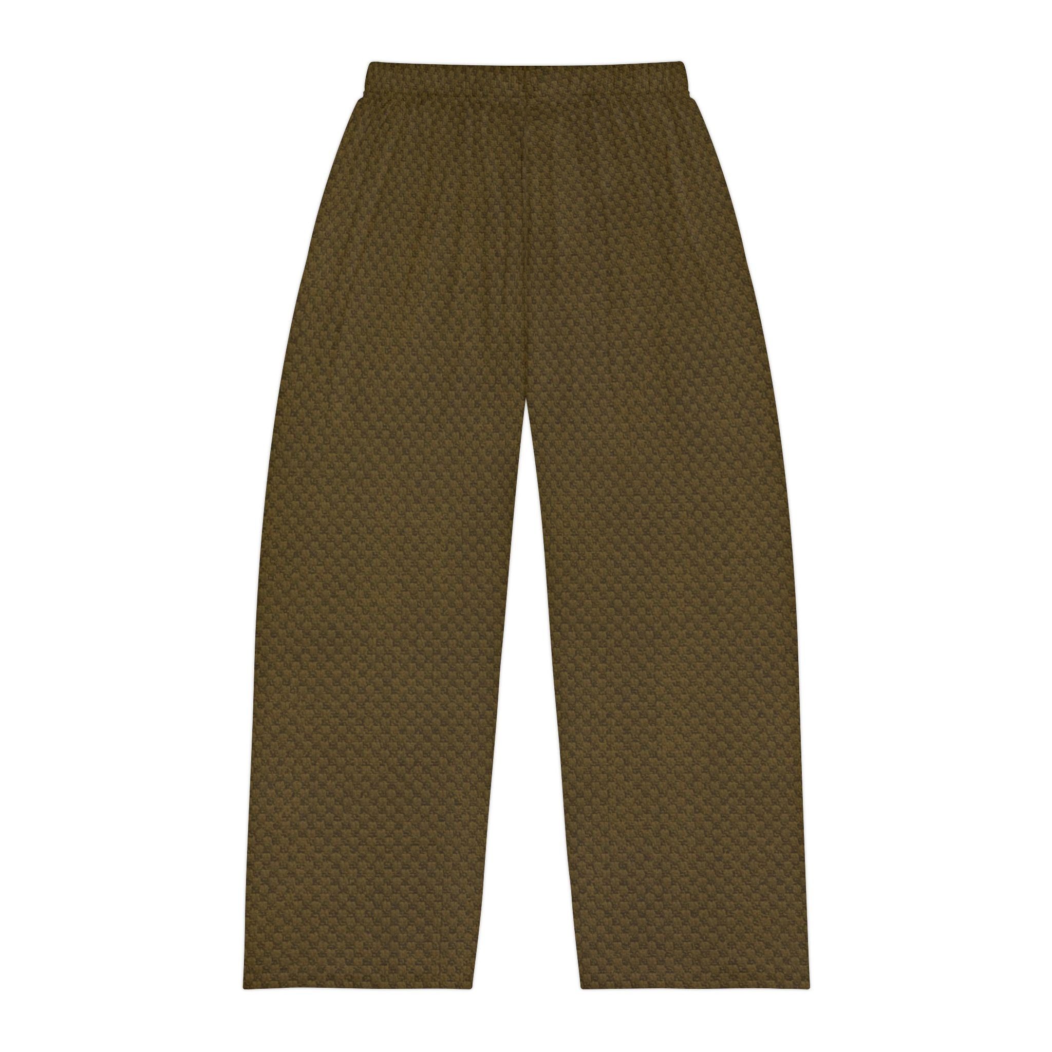 Men's Olive Quilted Pajama Pants — Cozy Lounge Sleepwear