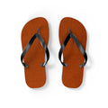 Rust Suede Flip Flops – Casual Beach Sandals with Black Straps