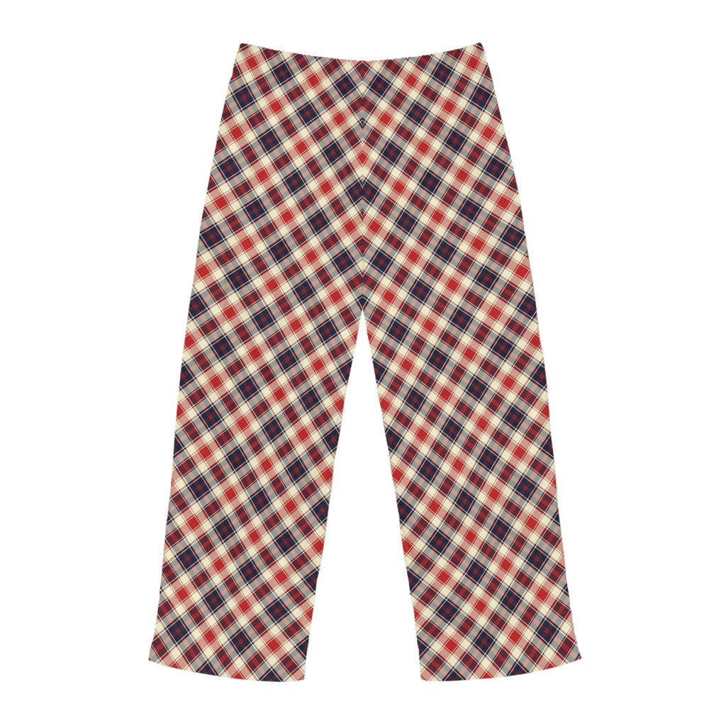Men's Red & Navy Plaid Pajama Pants - Cozy Lounge Sleepwear