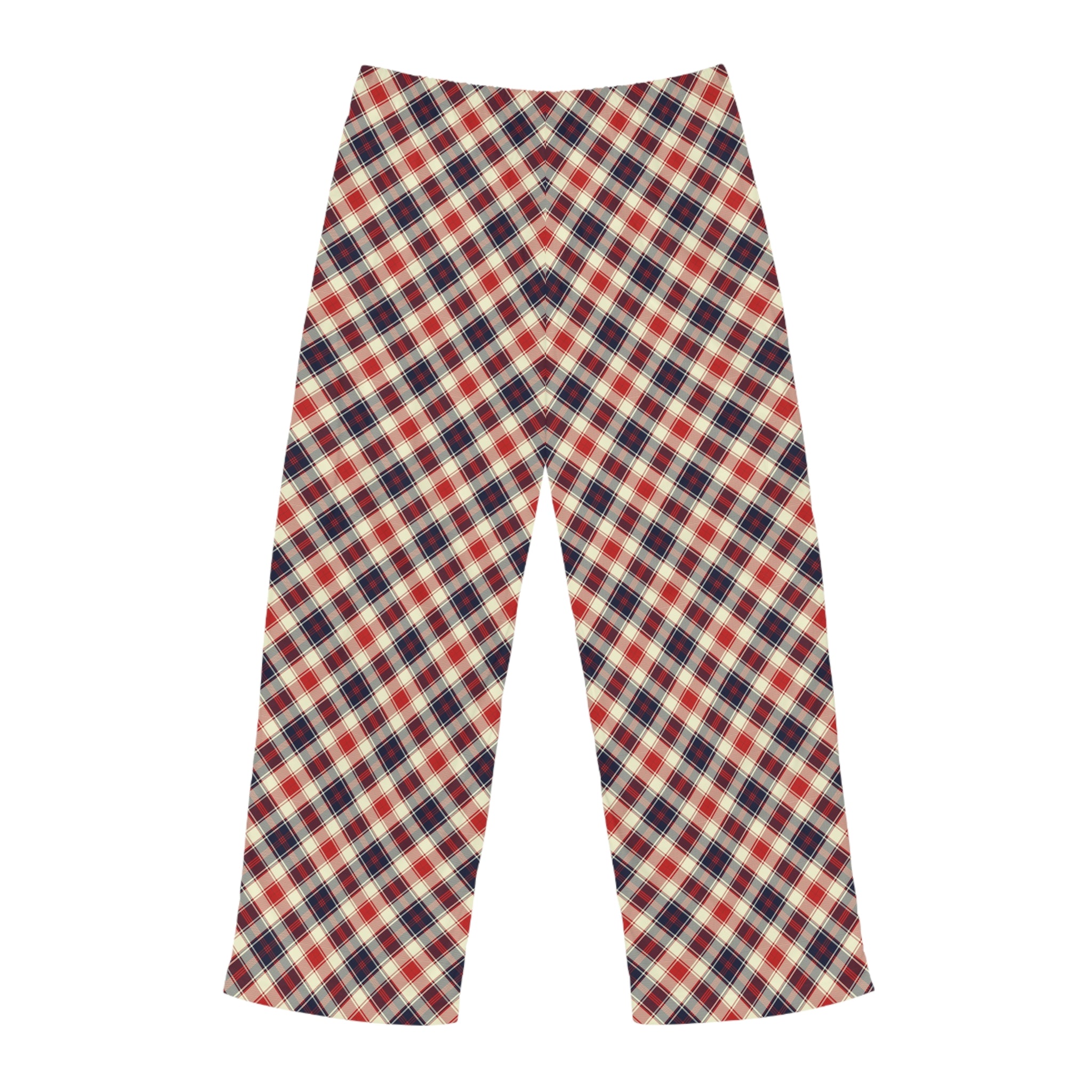 Men's Red & Navy Plaid Pajama Pants - Cozy Lounge Sleepwear