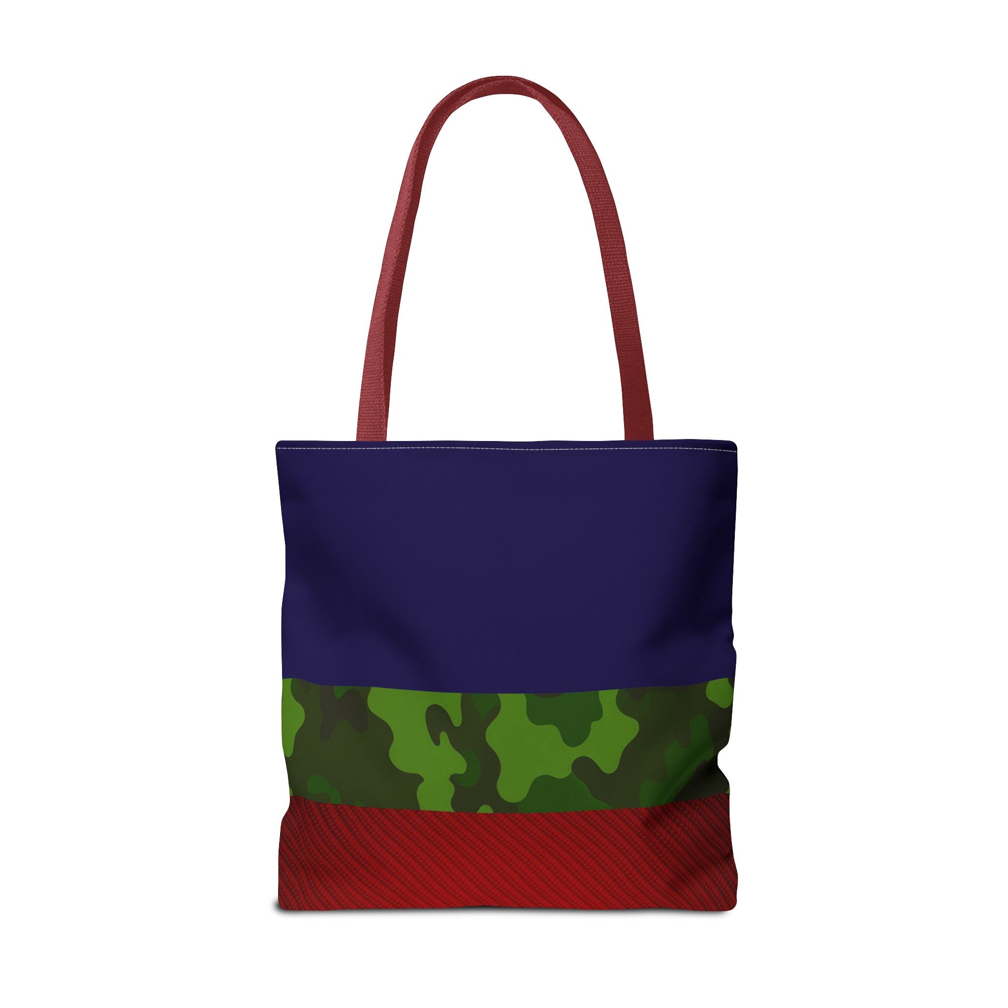 Green Camouflage Tote Bag | Blue Red Green Camo Pattern