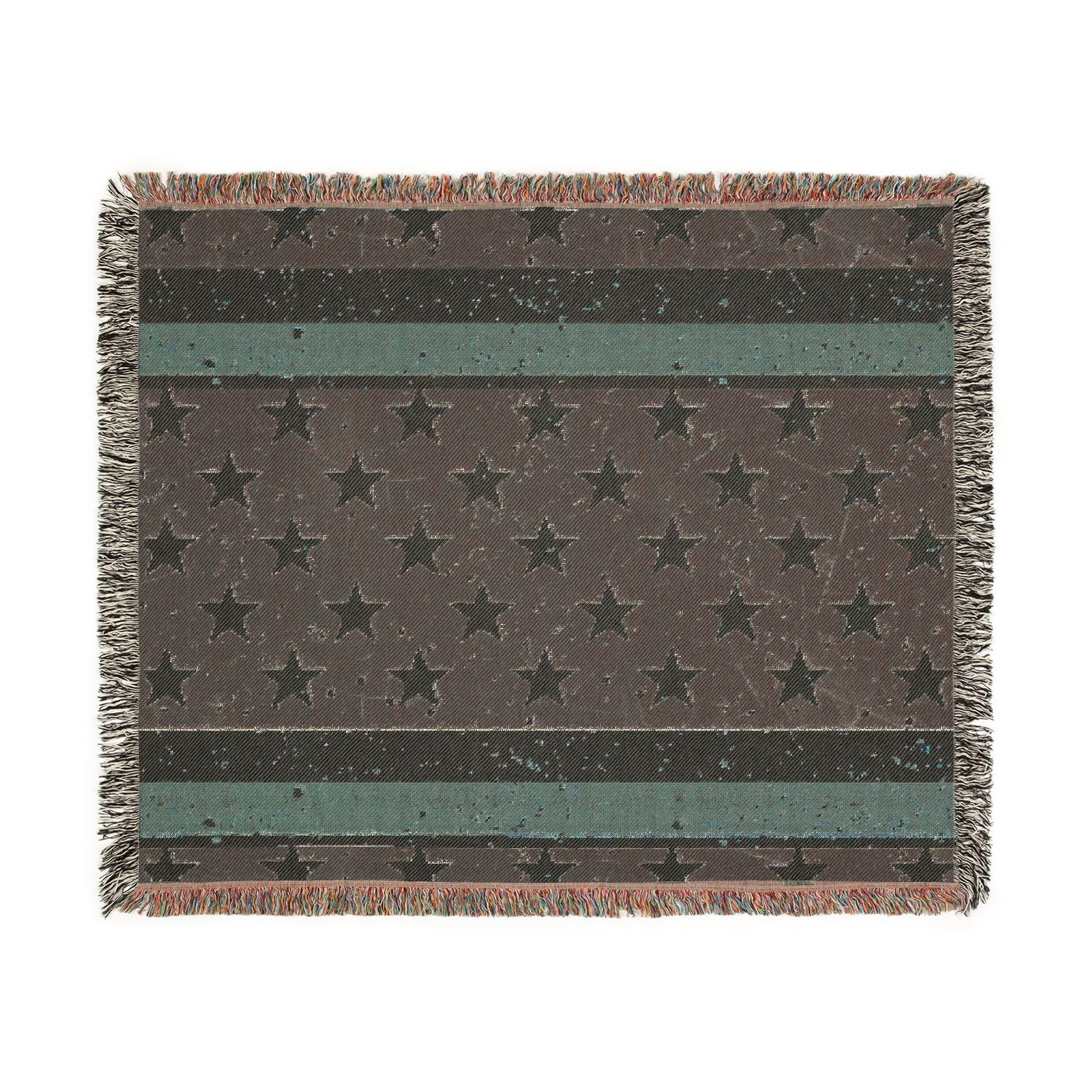 Vintage Star Woven Blanket – Americana Decorative Throw