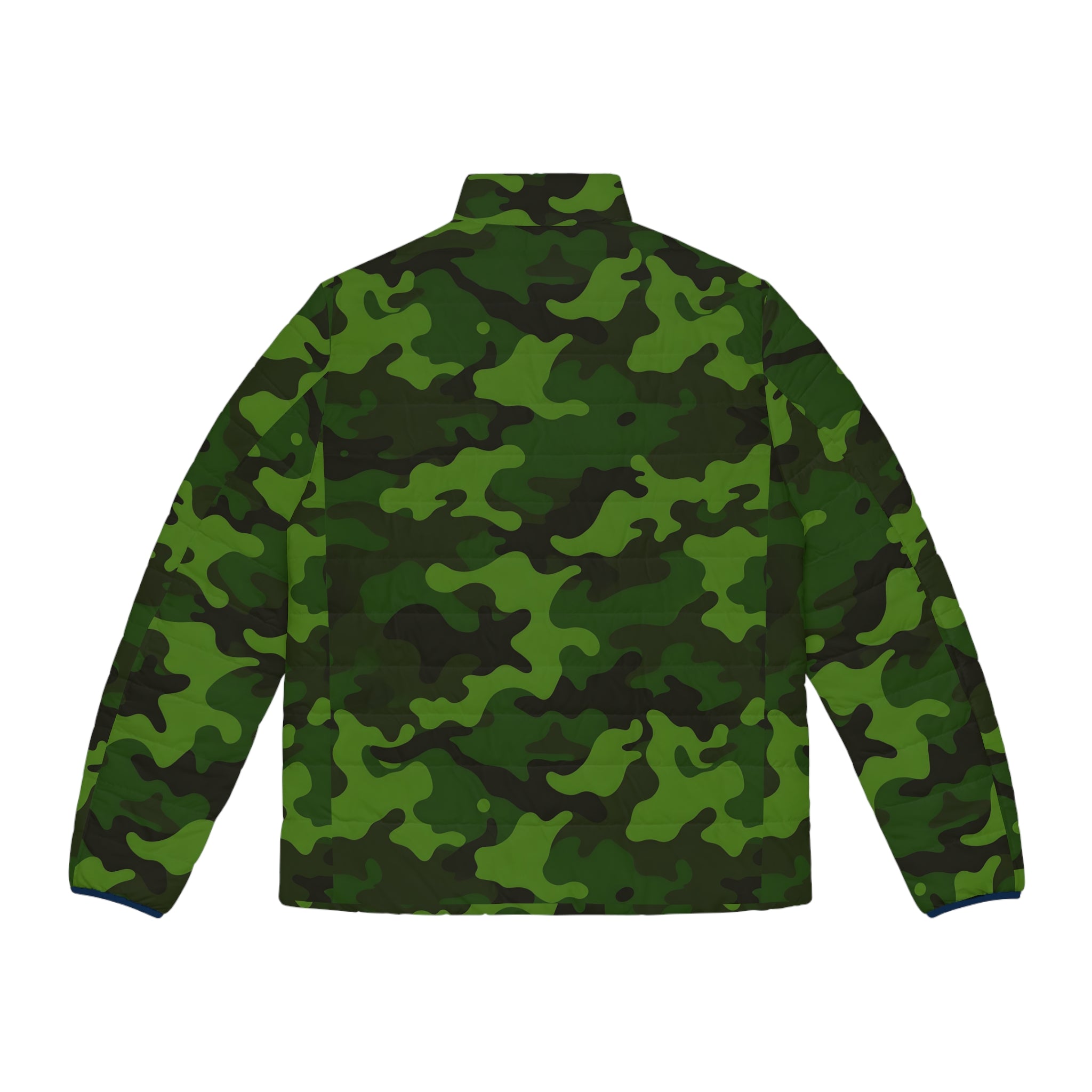 Green Camo Pattern Puffer Jacket | Camouflage Outerwear