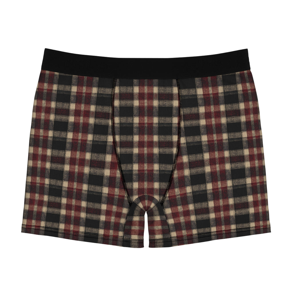 Plaid Boxer Briefs — Men's Cozy Flannel-Style Underwear