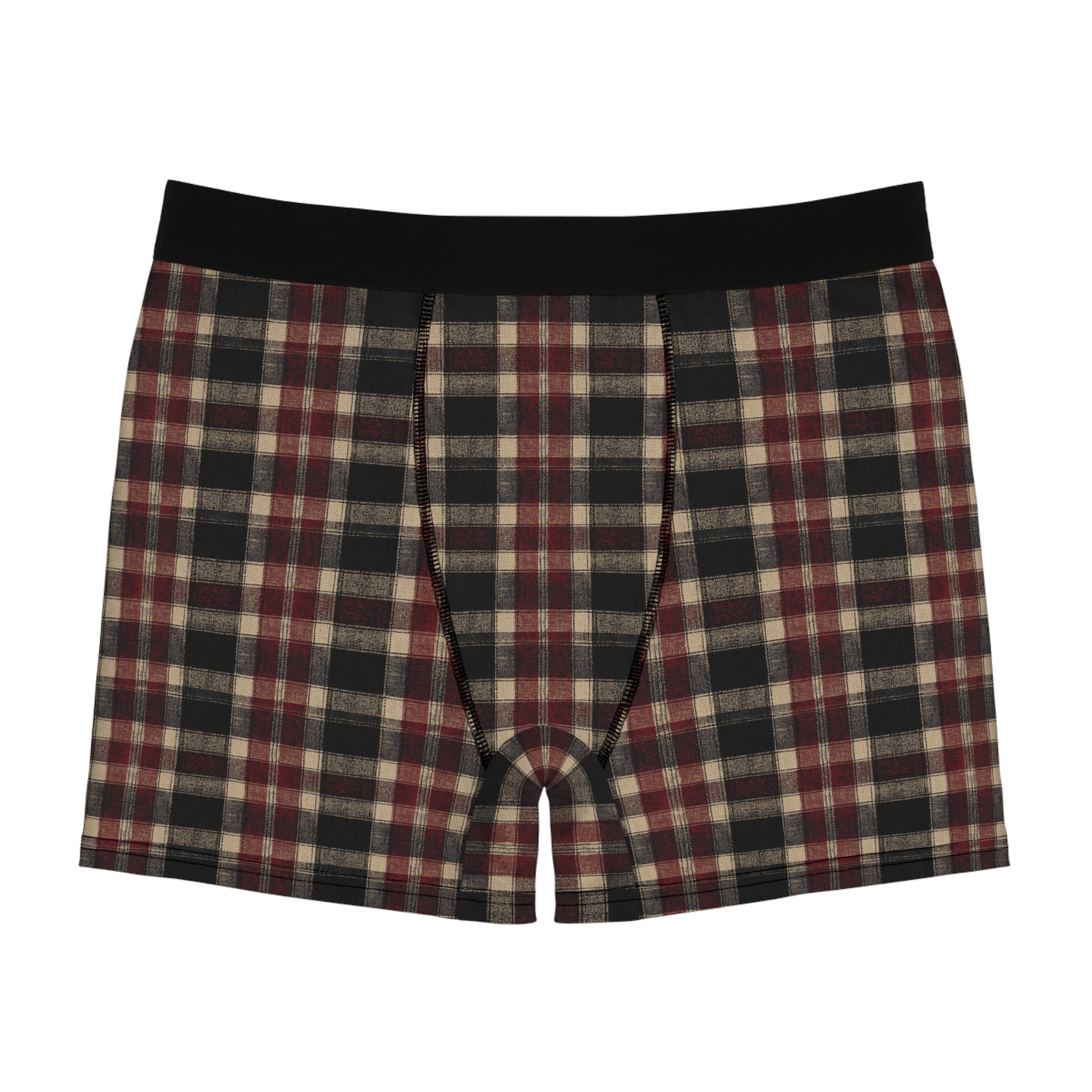 Plaid Boxer Briefs — Men's Cozy Flannel-Style Underwear