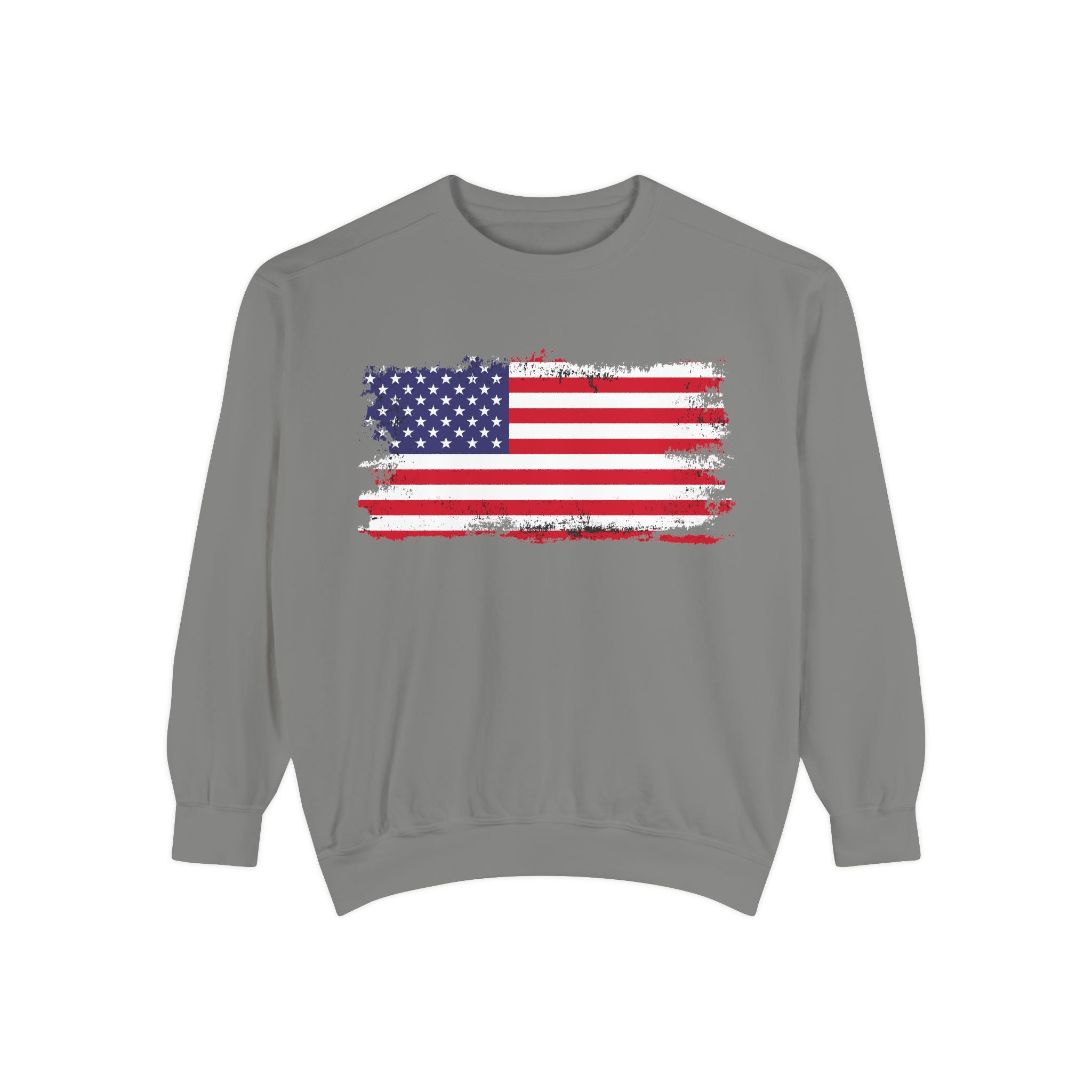 Distressed American Flag sweatshirt | Vintage USA Stars Stripes Crewneck