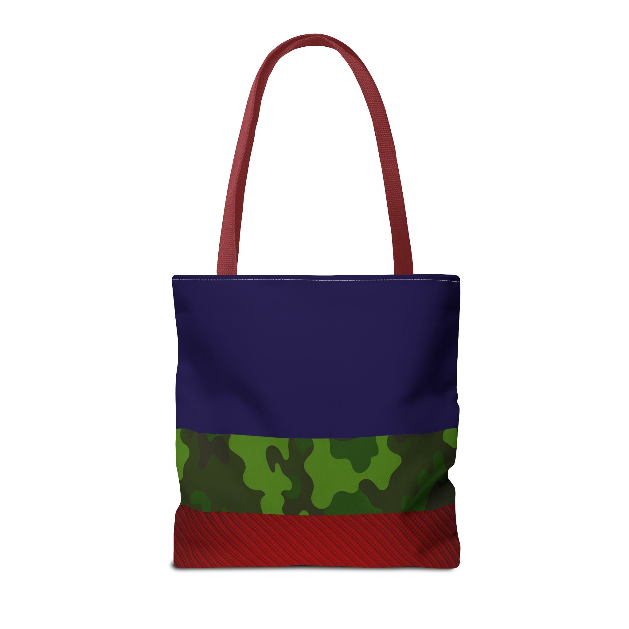 Green Camouflage Tote Bag | Blue Red Green Camo Pattern
