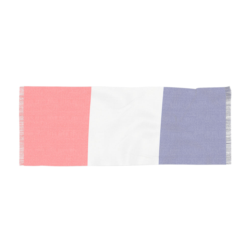 French Flag Lightweight Scarf — Tricolor Blue White Red Travel & Parade Accessory