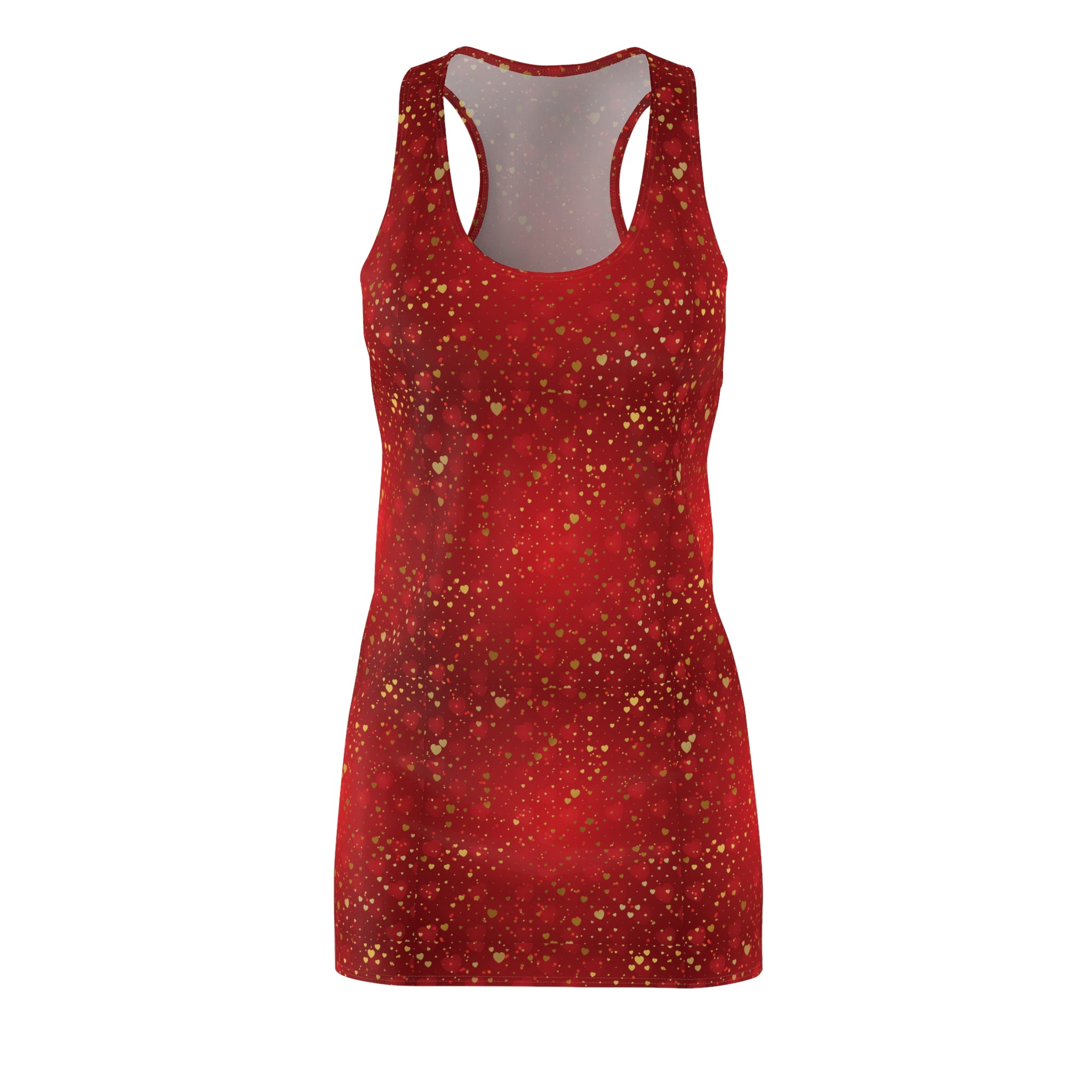 Gold Heart Pattern Dress
