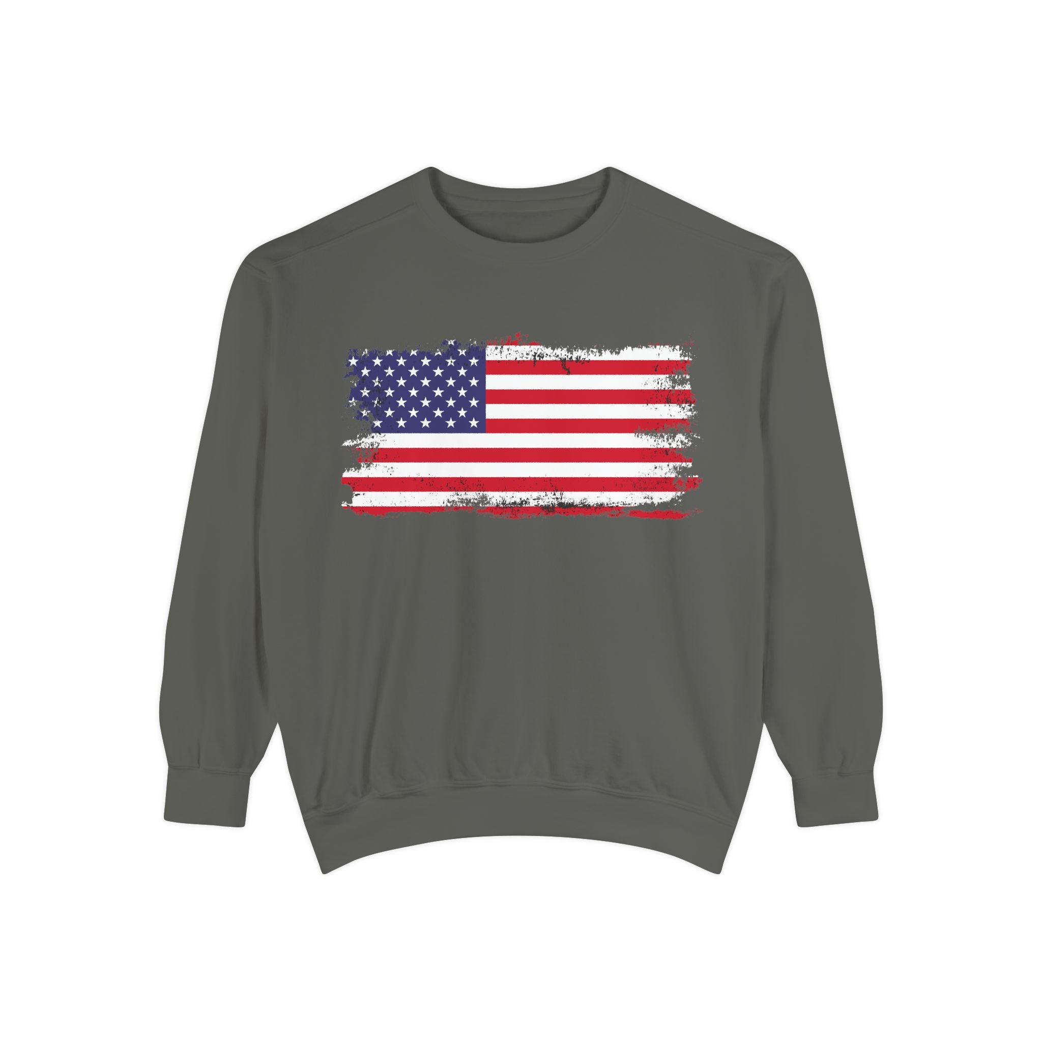 Distressed American Flag sweatshirt | Vintage USA Stars Stripes Crewneck