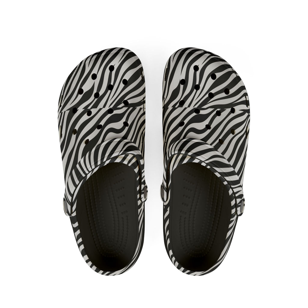 Zebra Print EVA Foam Clogs — Lightweight Slip-On Sandal