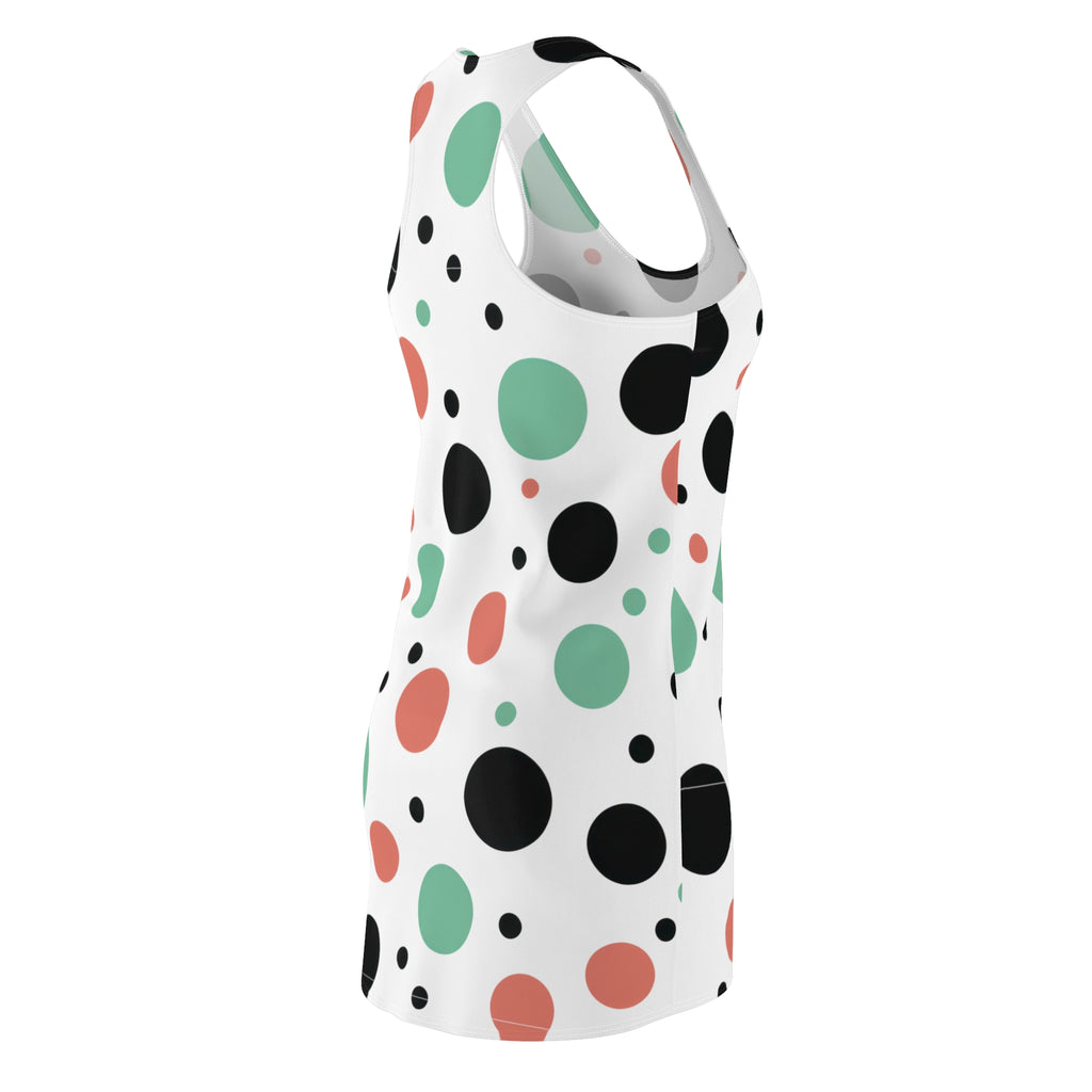 Colorful Abstract Polka Dot Racerback Dress — Summer/Spring