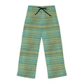 Teal Tribal Stripe Women's Pajama Pants - Cozy Lounge Sleepwear