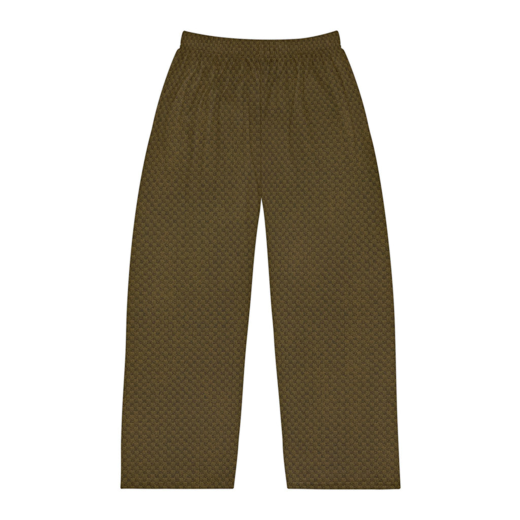 Men's Olive Quilted Pajama Pants — Cozy Lounge Sleepwear