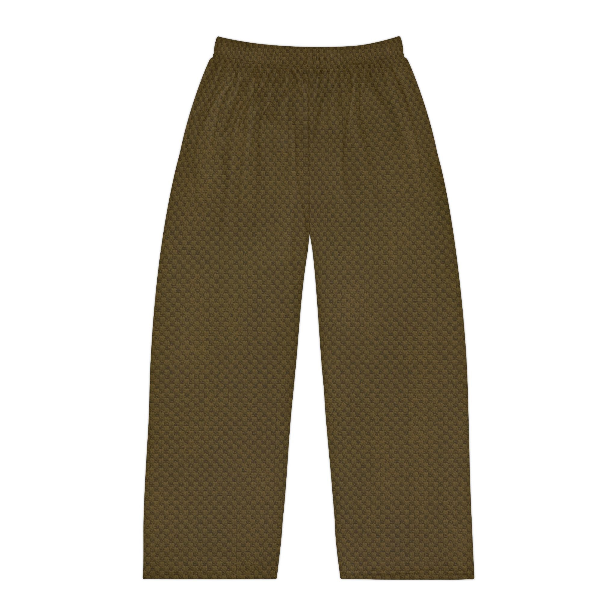 Men's Olive Quilted Pajama Pants — Cozy Lounge Sleepwear