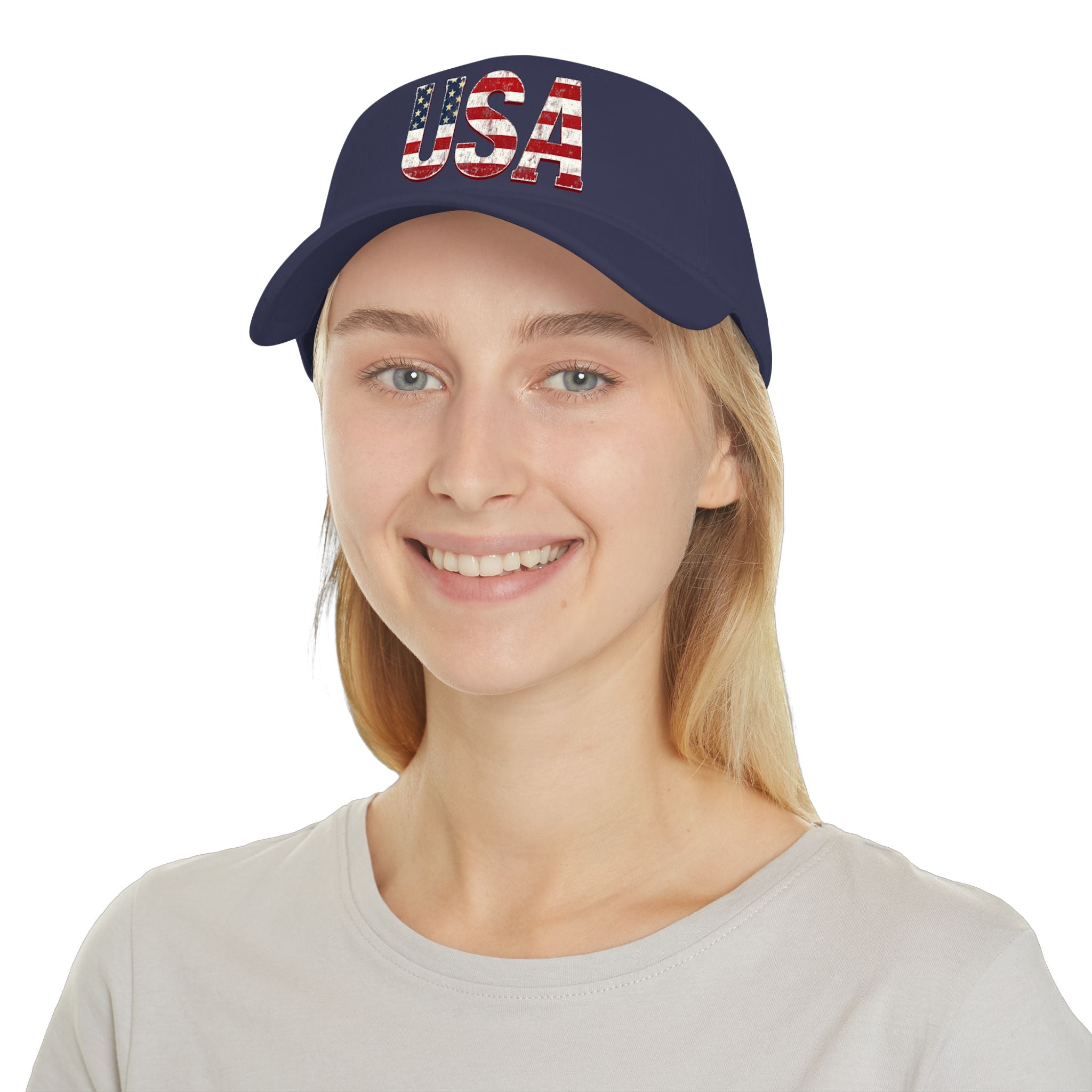 USA Flag Baseball Cap — Patriotic Low Profile Hat for 4th of July & Everyday Wear