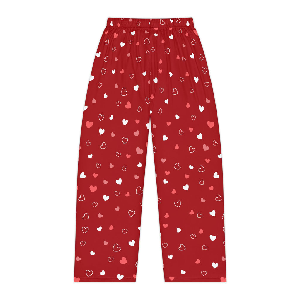Scattered Hearts Red Pajama Pants | Valentine's Pattern Sleepwear