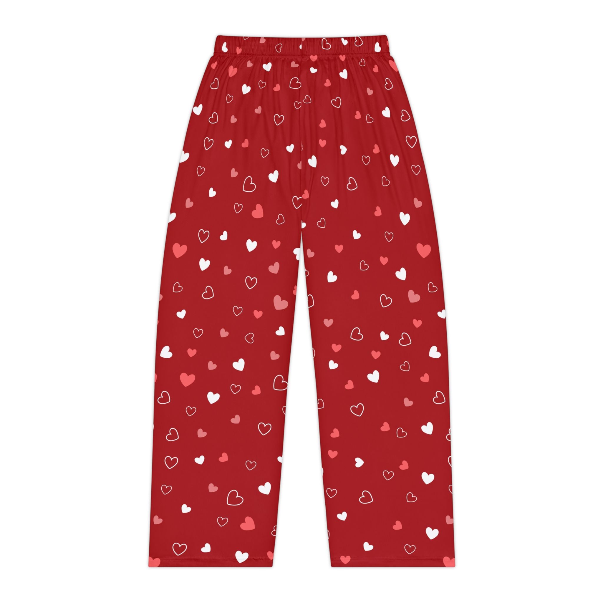Scattered Hearts Red Pajama Pants | Valentine's Pattern Sleepwear