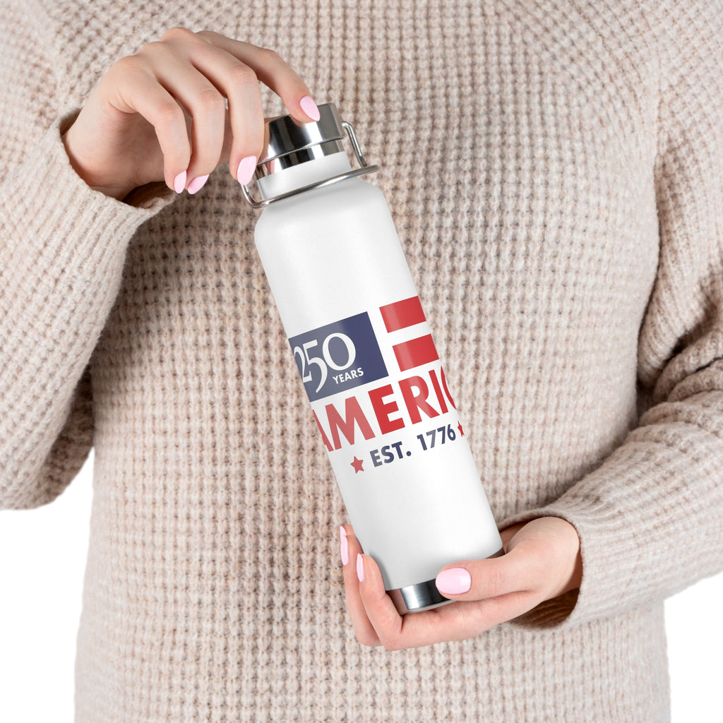 America 250 Years Patriotic Water Bottle | Insulated 22oz