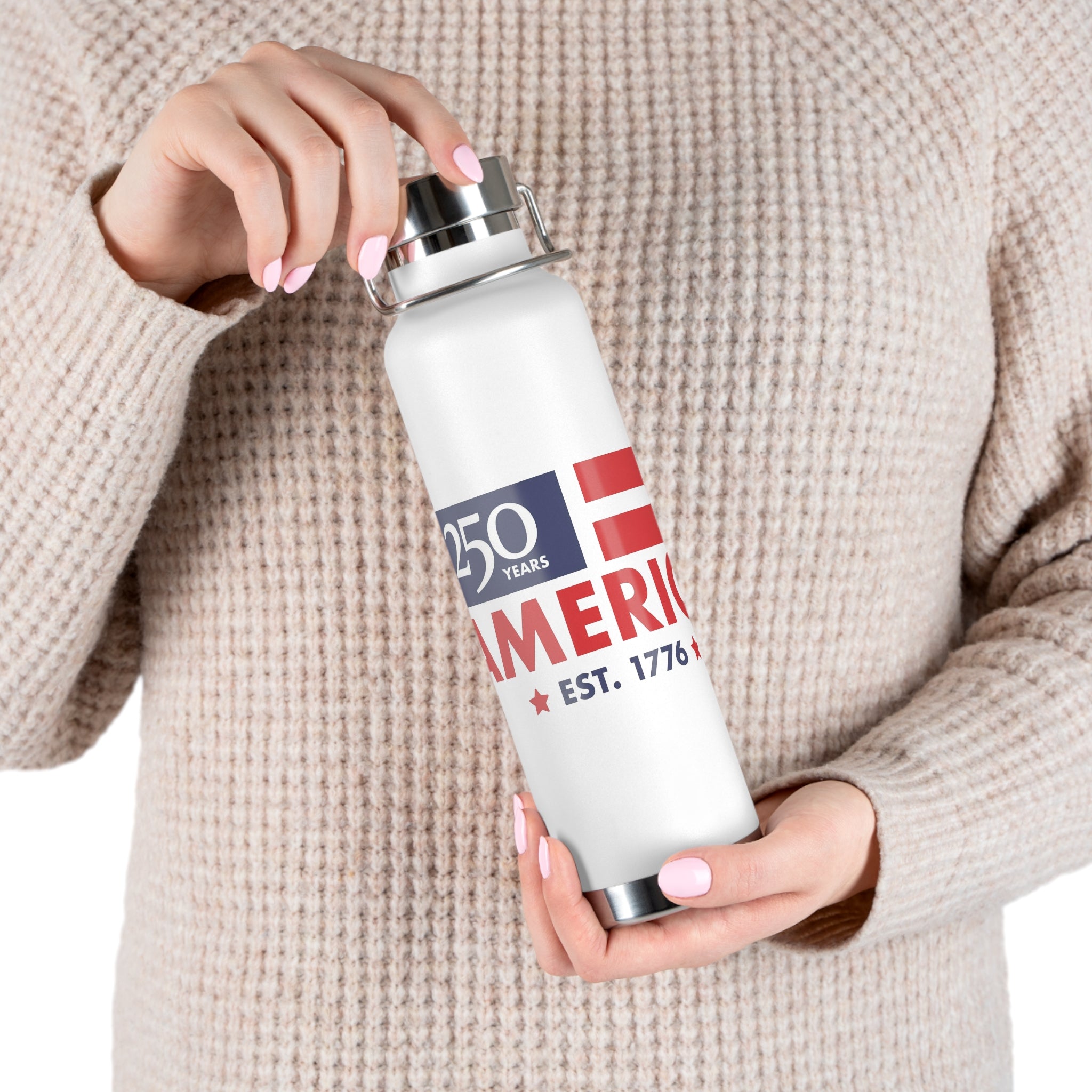 America 250 Years Patriotic Water Bottle | Insulated 22oz