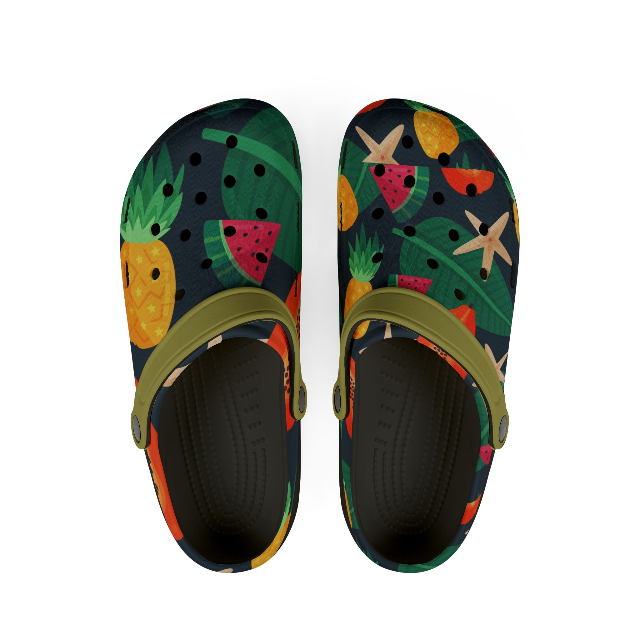 Tropical Fruit Beach Clogs — Colorful EVA Foam Slip-On Shoes