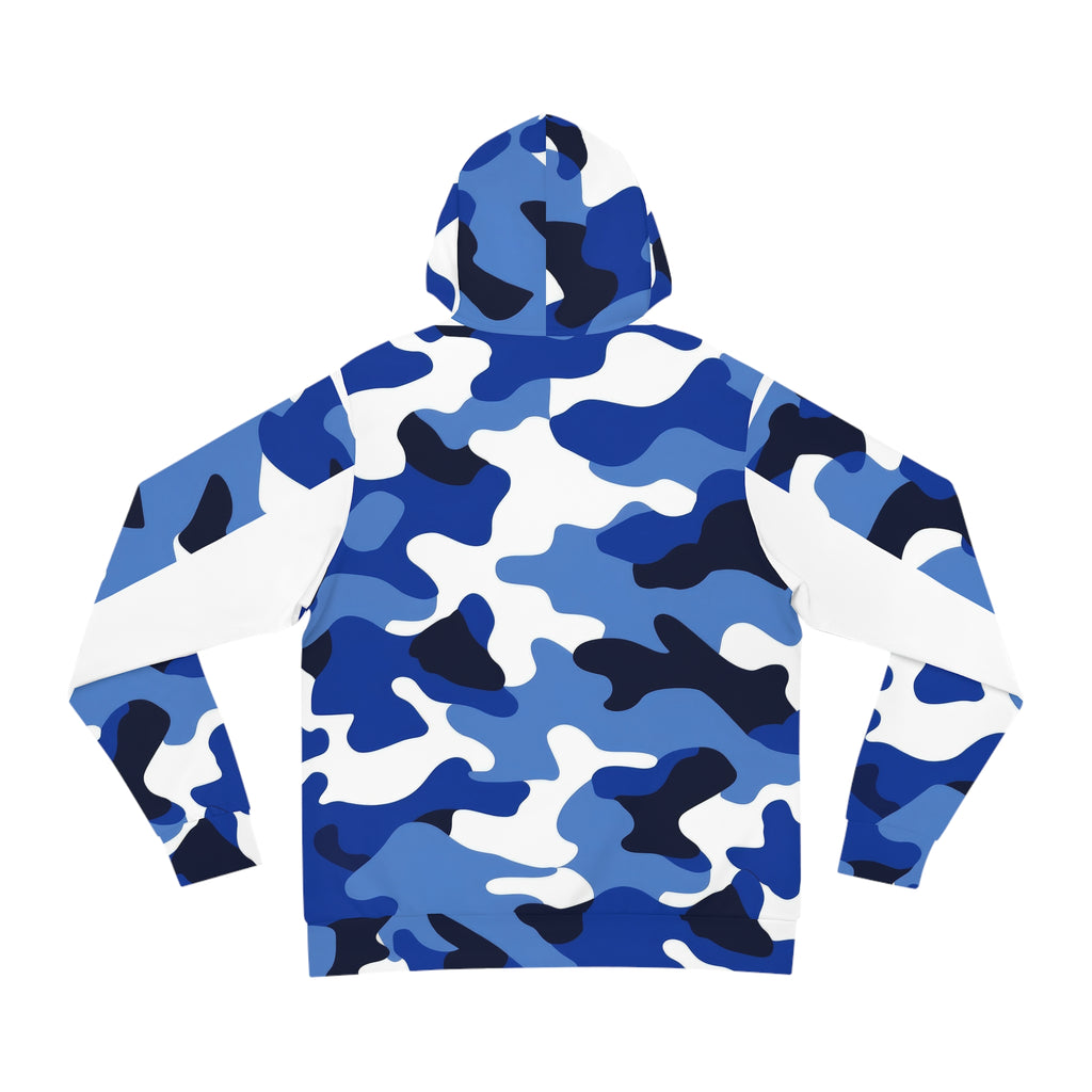 Arctic Blue and White Camo Pattern Hoodie | All-Over Print
