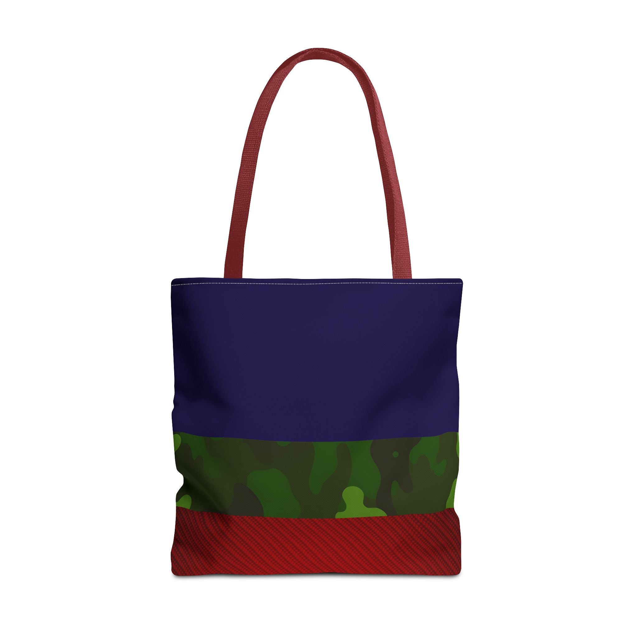 Green Camouflage Tote Bag | Blue Red Green Camo Pattern