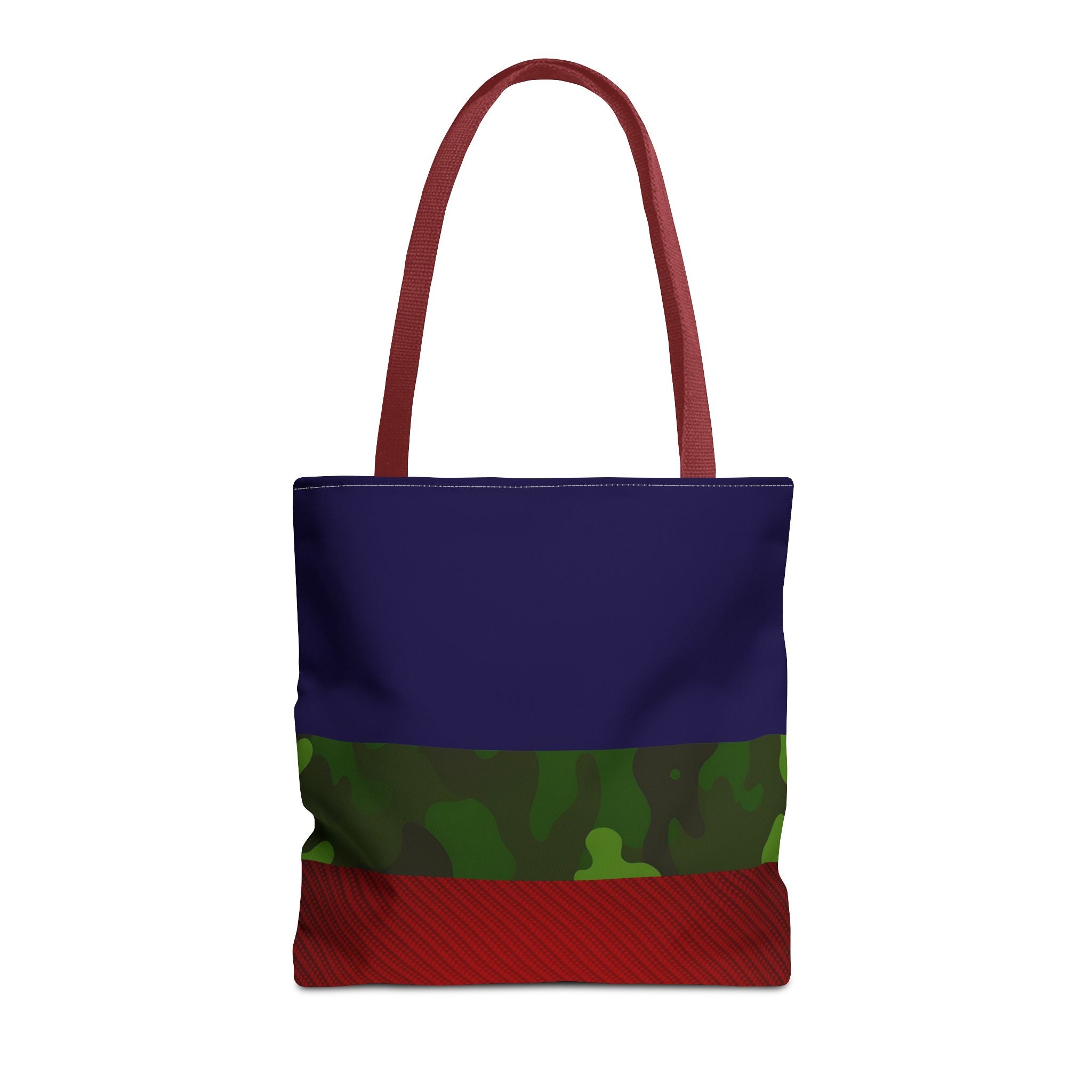 Green Camouflage Tote Bag | Blue Red Green Camo Pattern
