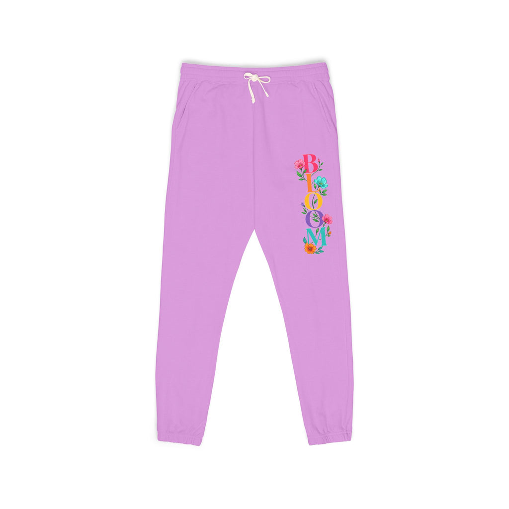 Floral 'Bloom' Joggers — Garment-Dyed Fleece Sweatpants