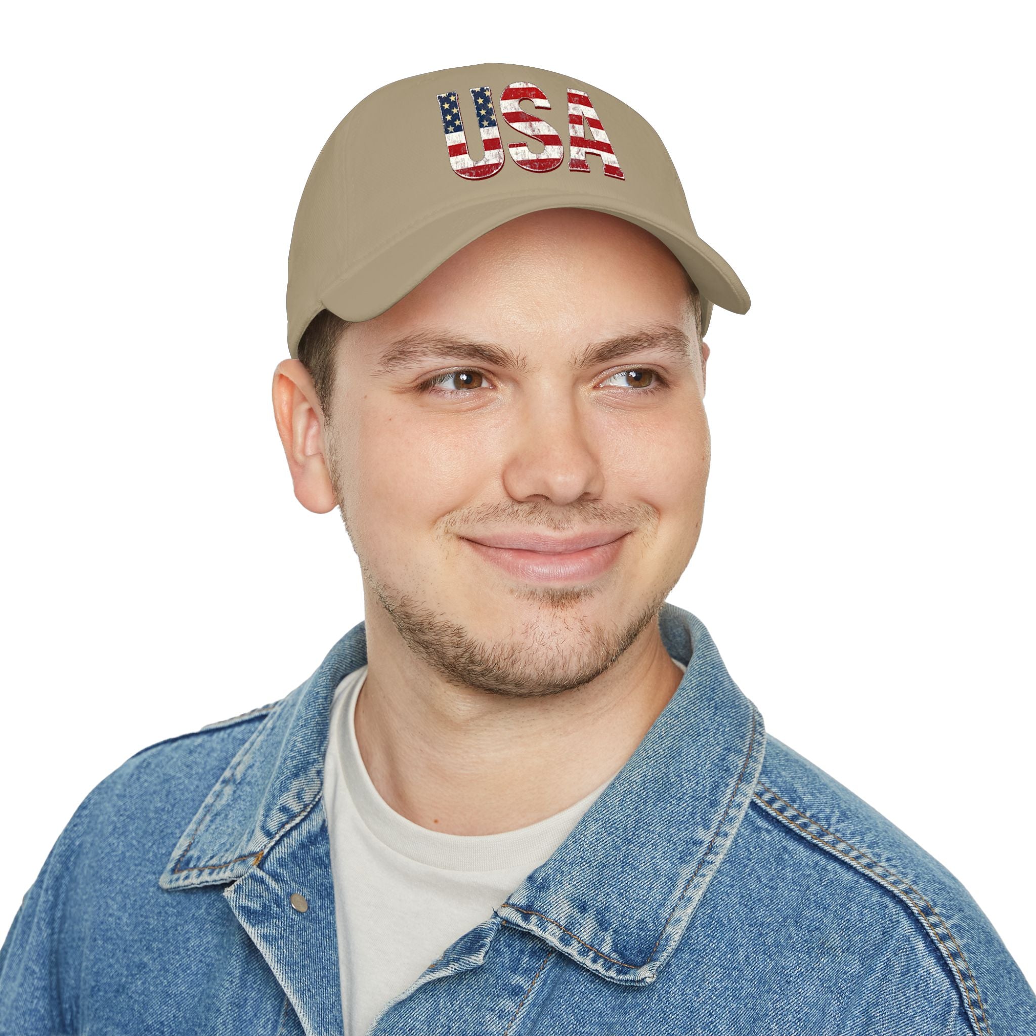 USA Flag Baseball Cap — Patriotic Low Profile Hat for 4th of July & Everyday Wear