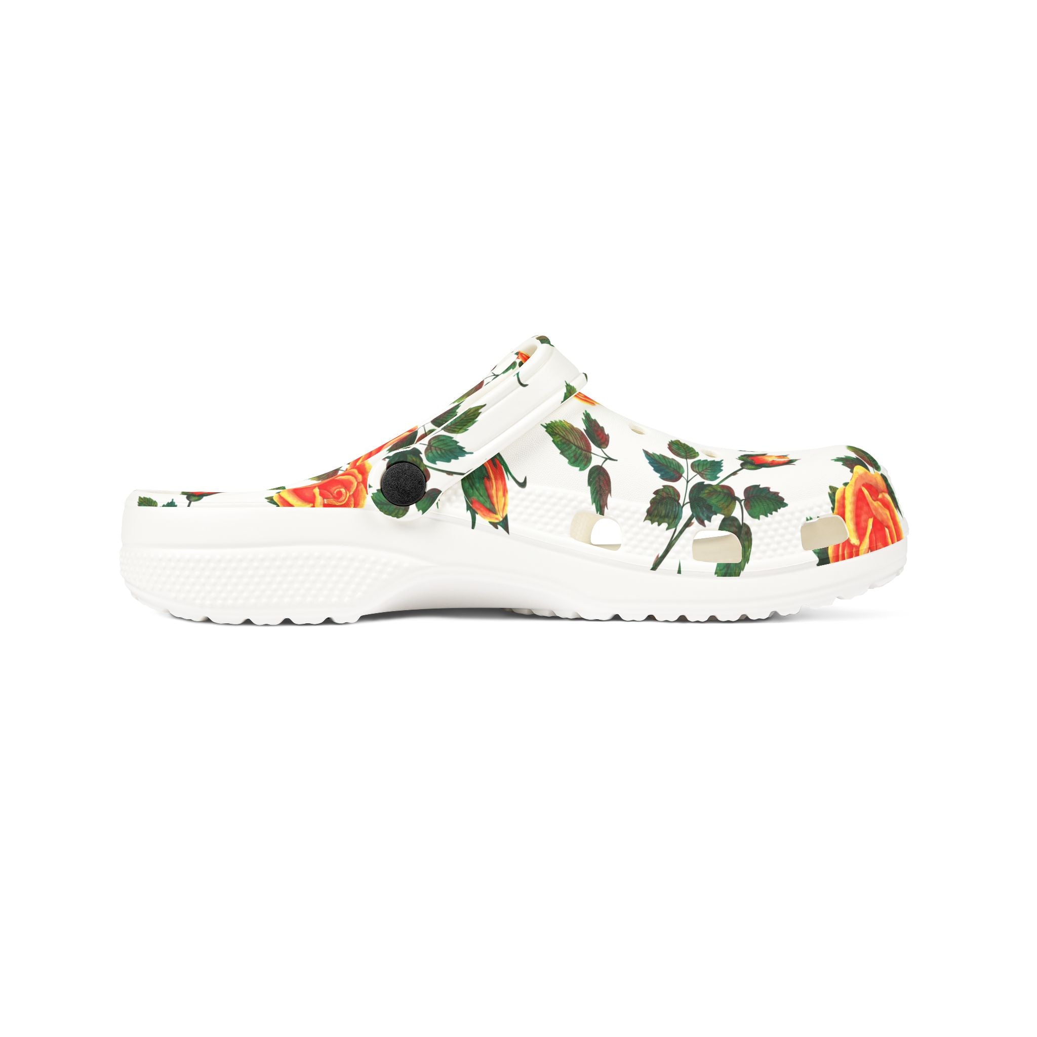 Floral Rose Clogs — Lightweight Garden Slip-On Shoes