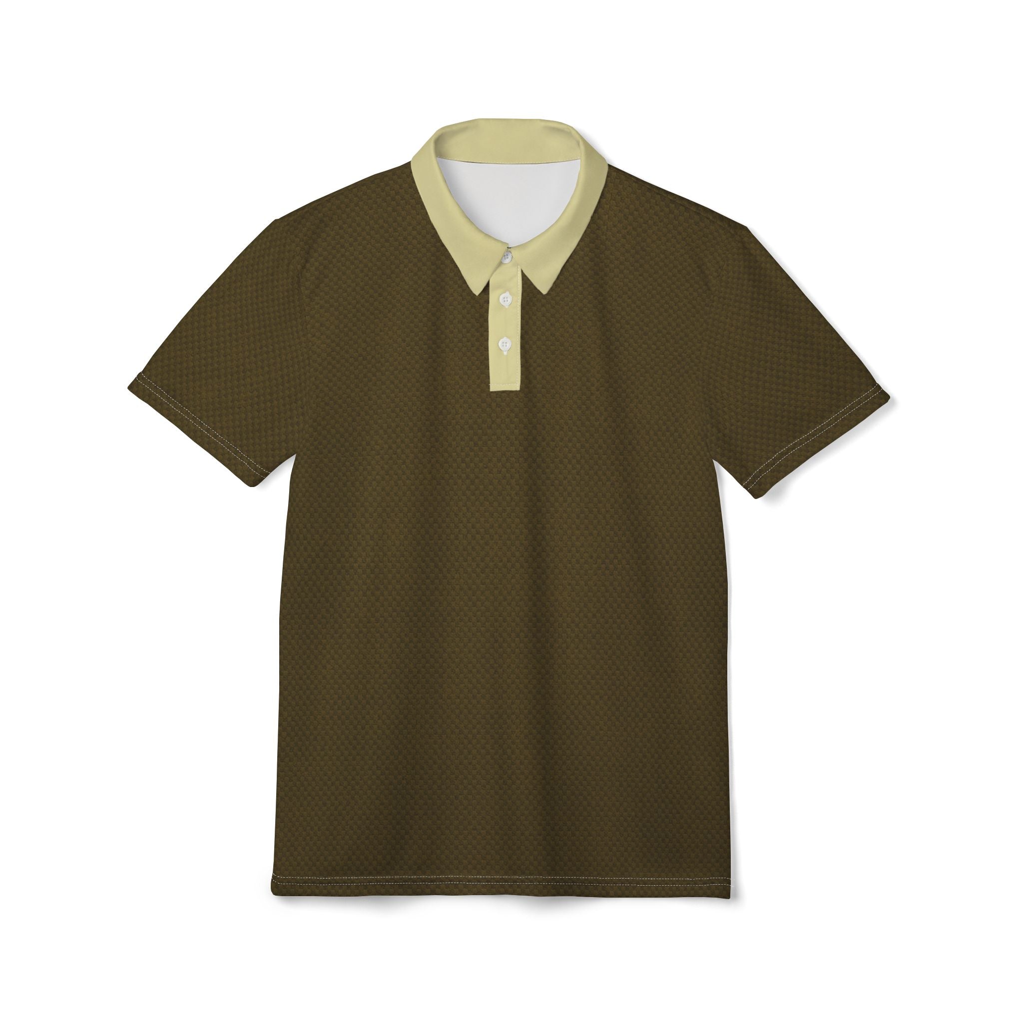 Olive & Cream Contrast Polo Shirt