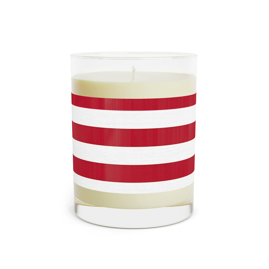 American Flag Candle | 11oz Glass Patriotic USA Stars Stripes