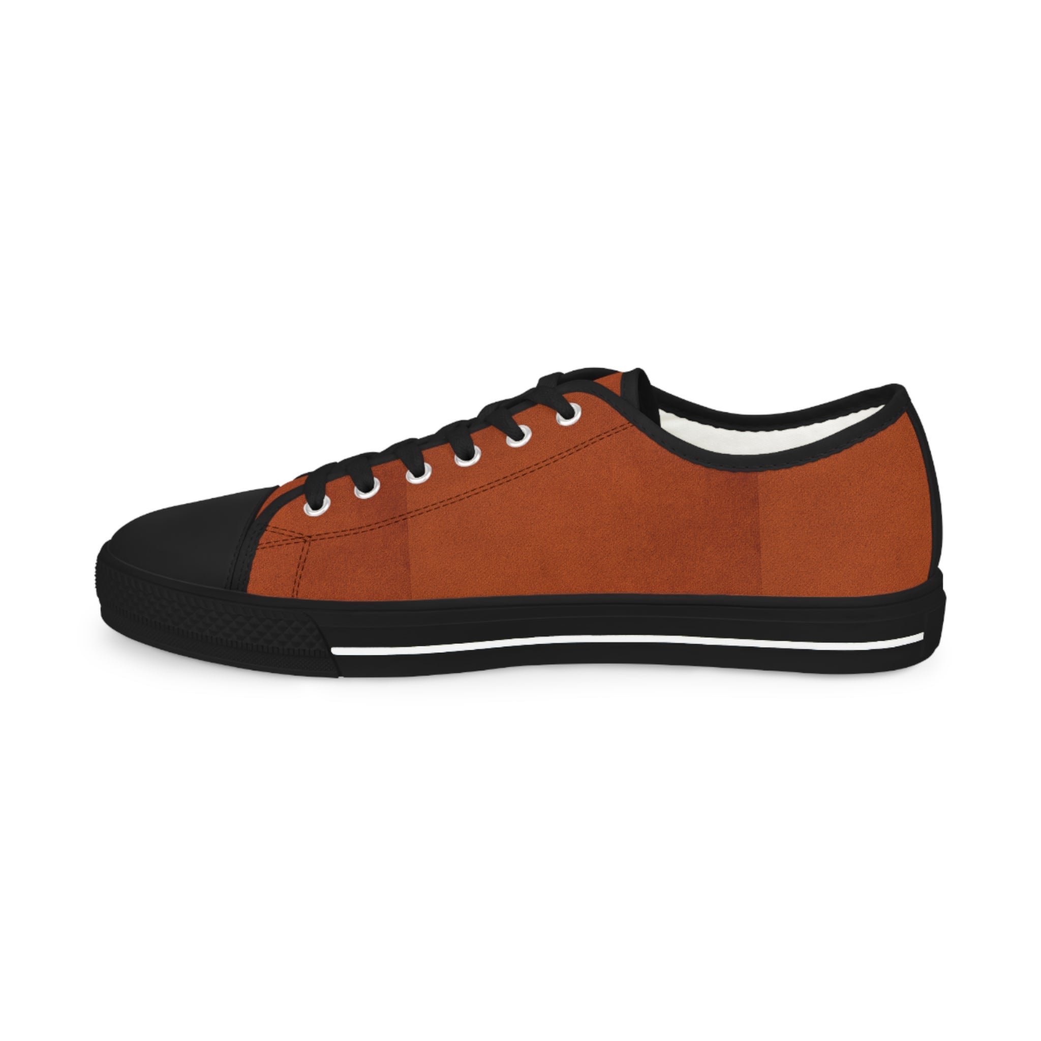 Rust Canvas Low-Top Sneakers for Men — Classic Casual Streetwear
