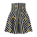 Zebra Print Gold Hearts Valentine's Skater Skirt | Date Night Fashion