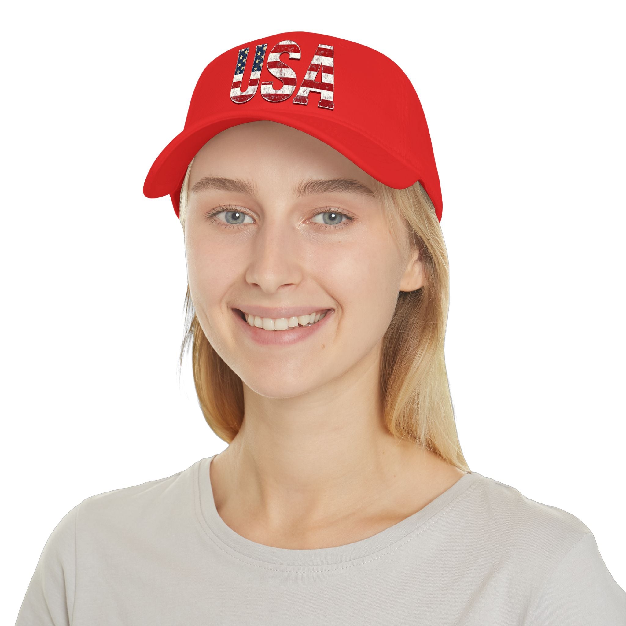 USA Flag Baseball Cap — Patriotic Low Profile Hat for 4th of July & Everyday Wear