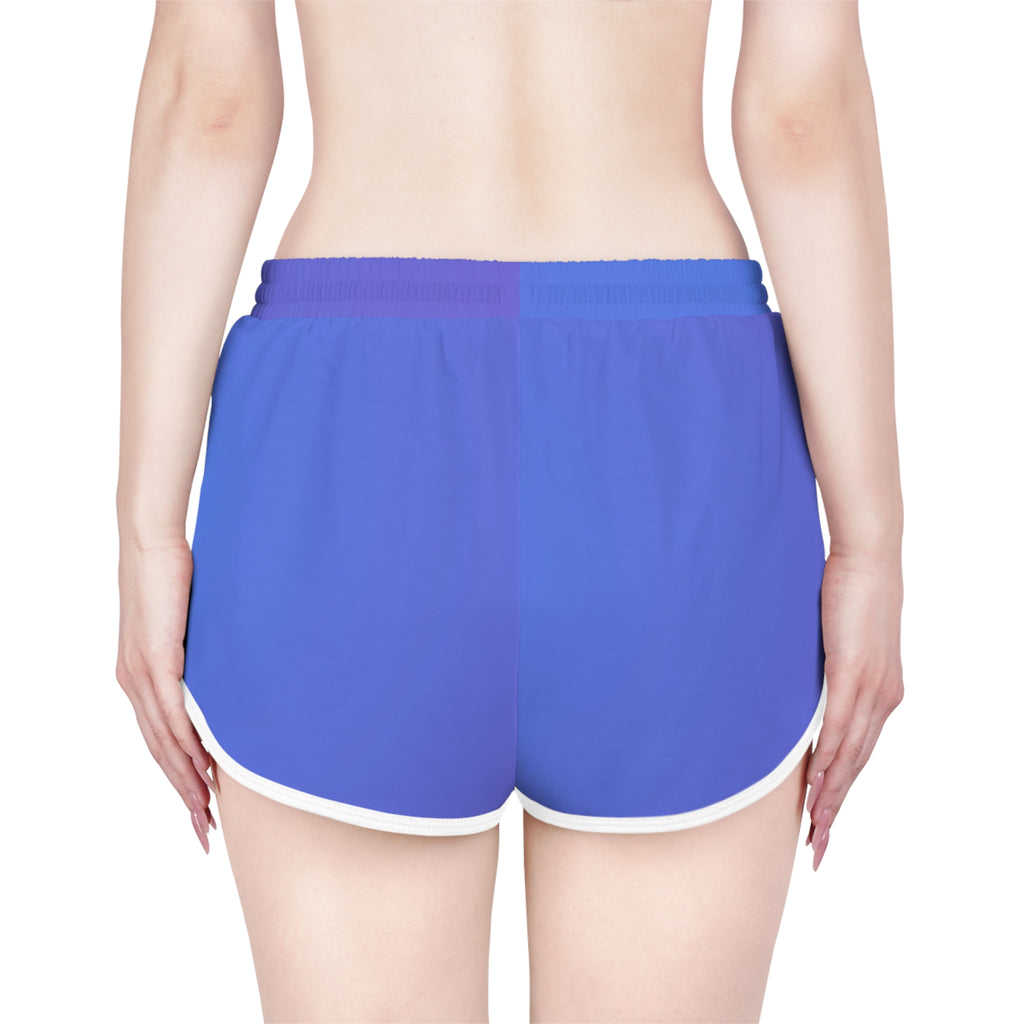 Blue Ombre Women’s Relaxed Shorts — Casual Beach & Lounge Running Shorts