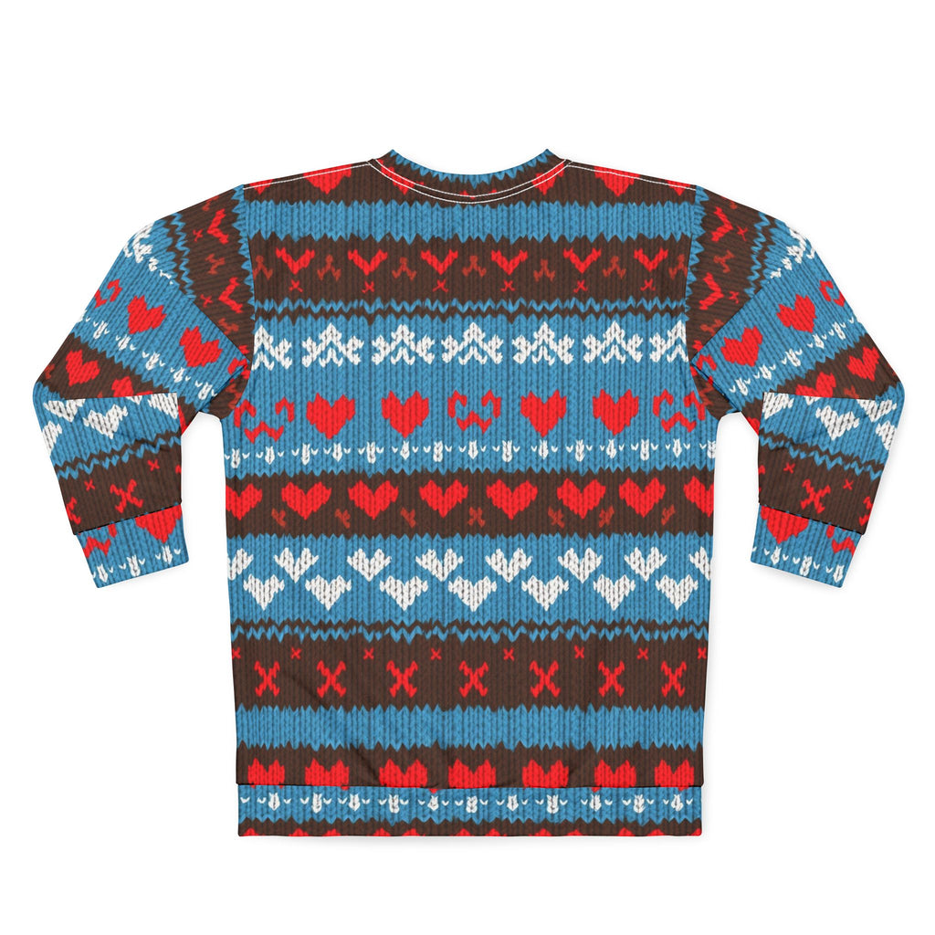 Retro Heart Pattern Sweatshirt — Nostalgic Valentine’s Day Design