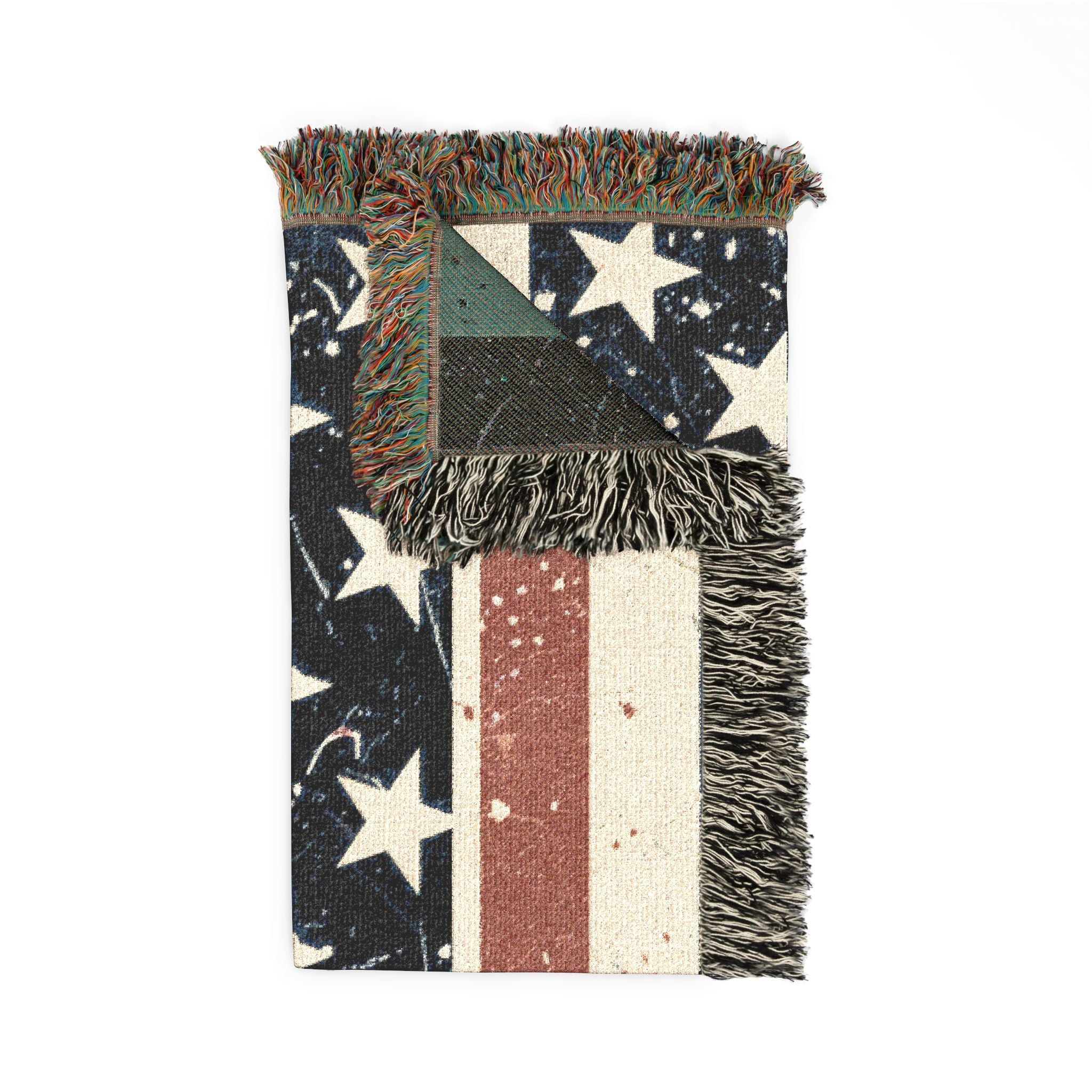 Vintage Star Woven Blanket – Americana Decorative Throw