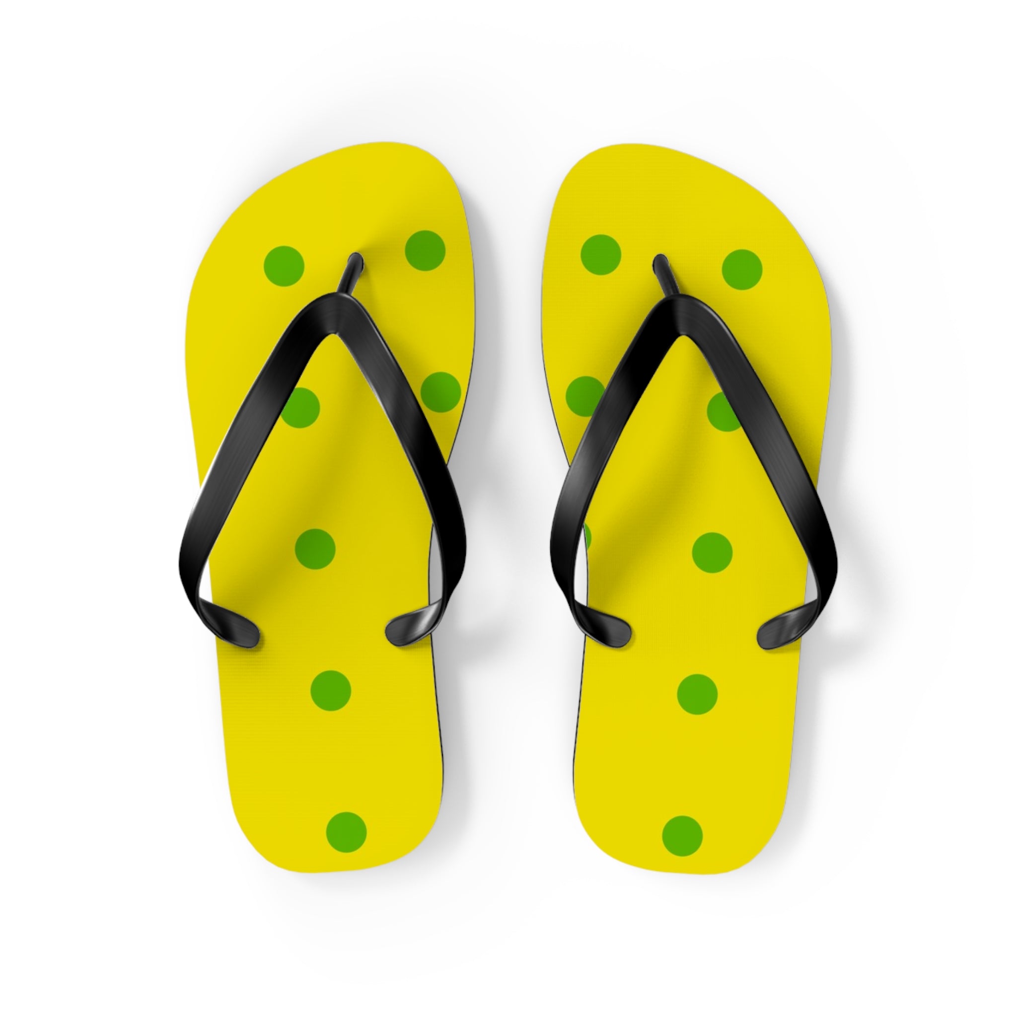 Yellow Polka Dot Flip Flops – Fun Summer Beach Sandals