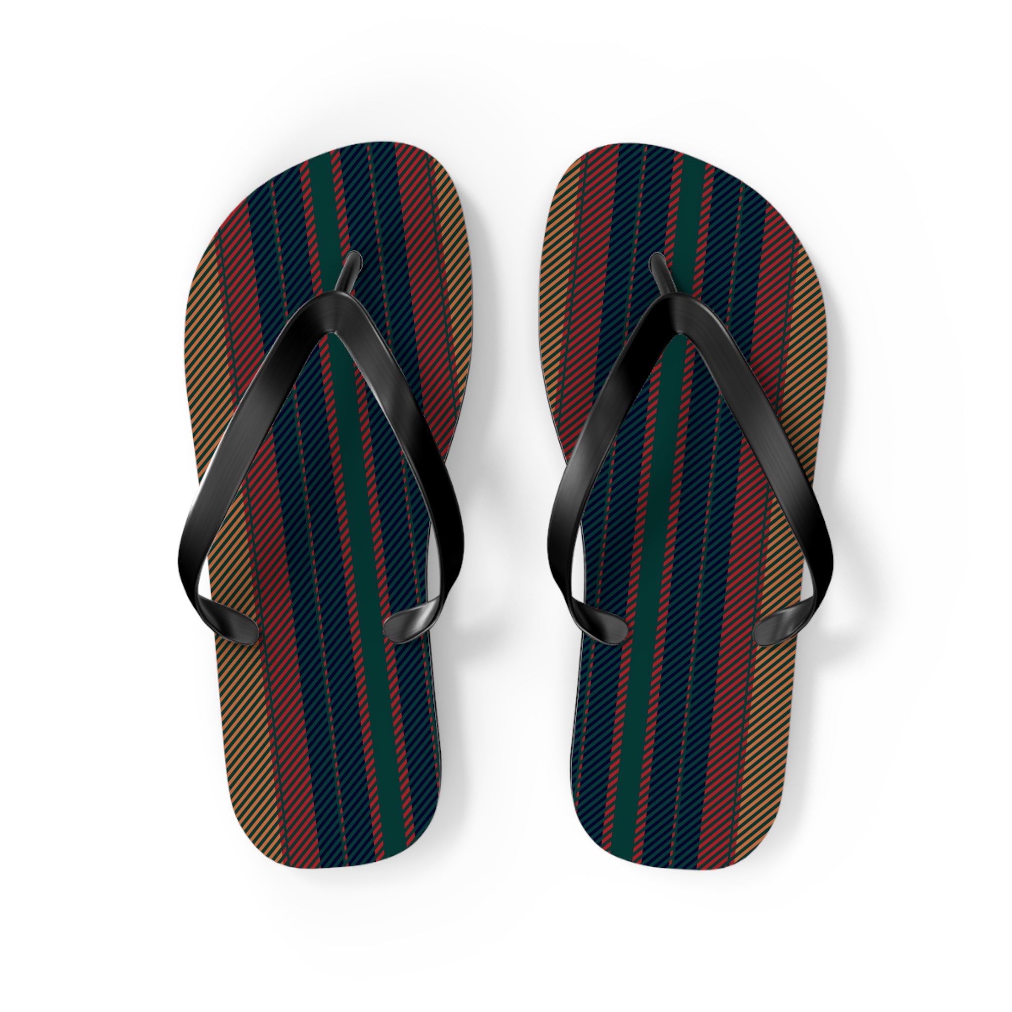 Striped Boho Flip Flops – Casual Summer Beach Sandals