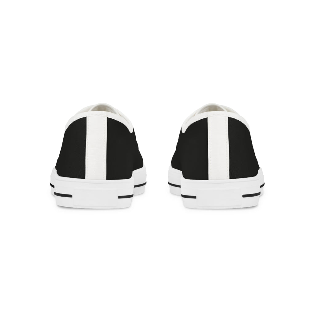 Classic Black Low-Top Sneakers — Men's Casual Canvas Shoes